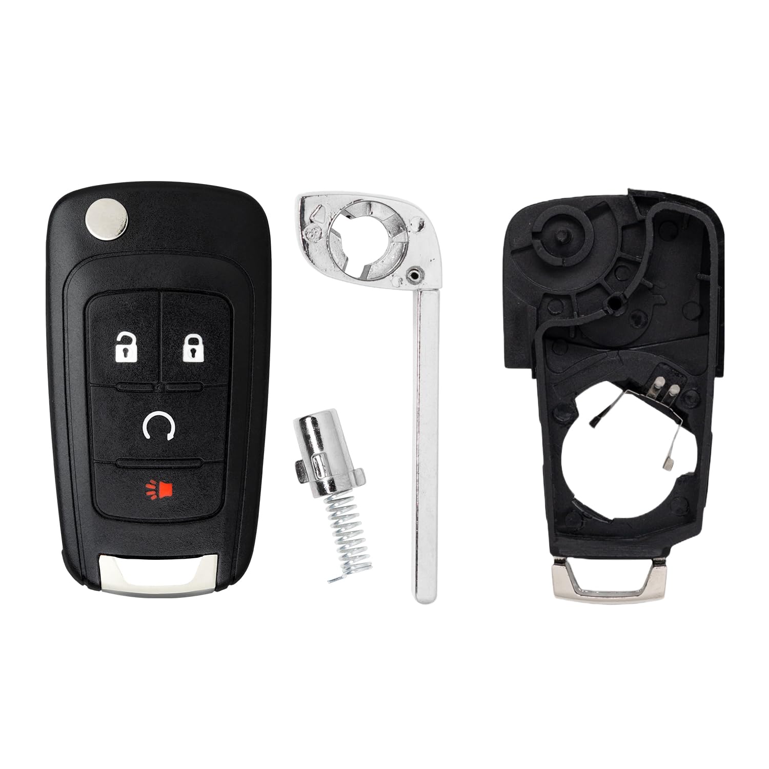 Flip Key Shell Case for Chevrolet Sonic Trax Encore 2012-2024 KR55WK50073 13575177 (4-Button)