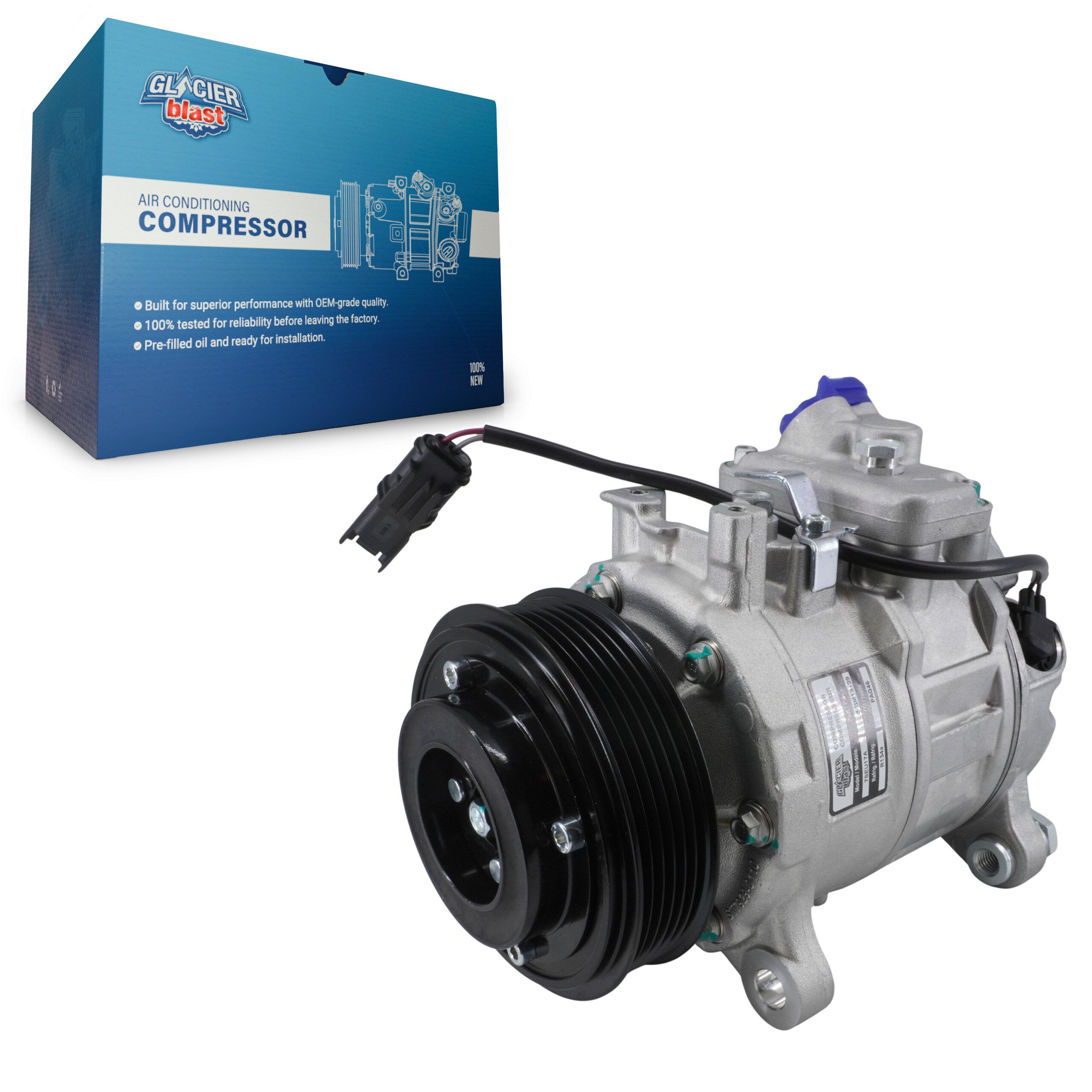 Glacier Blast GLB-BM13199 A/C Compressor for 2013-2018 BMW X3, BMW X4