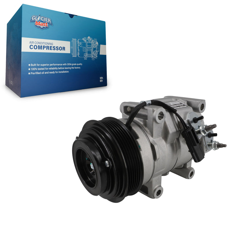 Glacier Blast GLB-CH12419 A/C Compressor for 2011-2020 Ram C/V, Chrysler Town & Country and More
