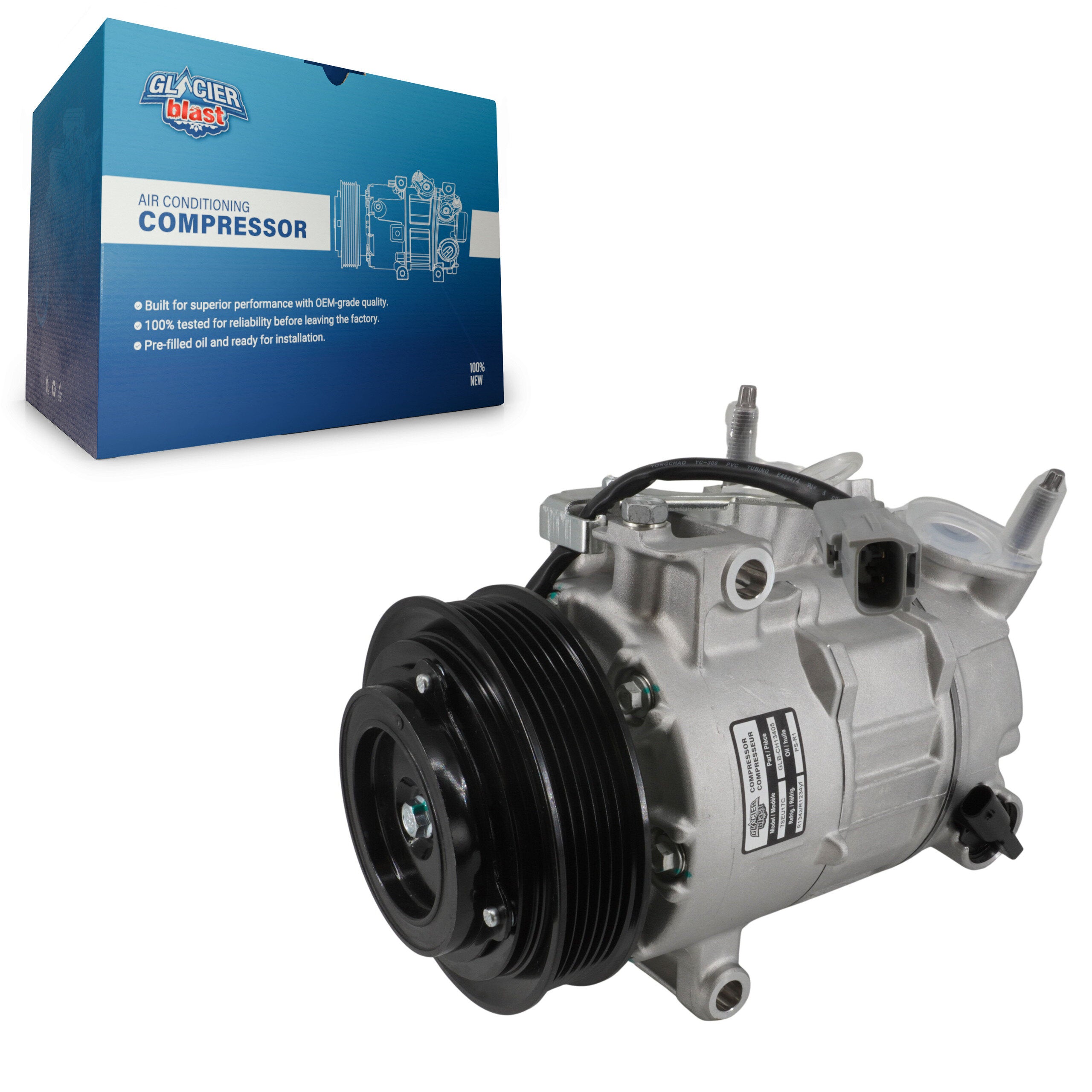 Glacier Blast GLB-CH13405 A/C Compressor for 2019-2024 Ram 1500