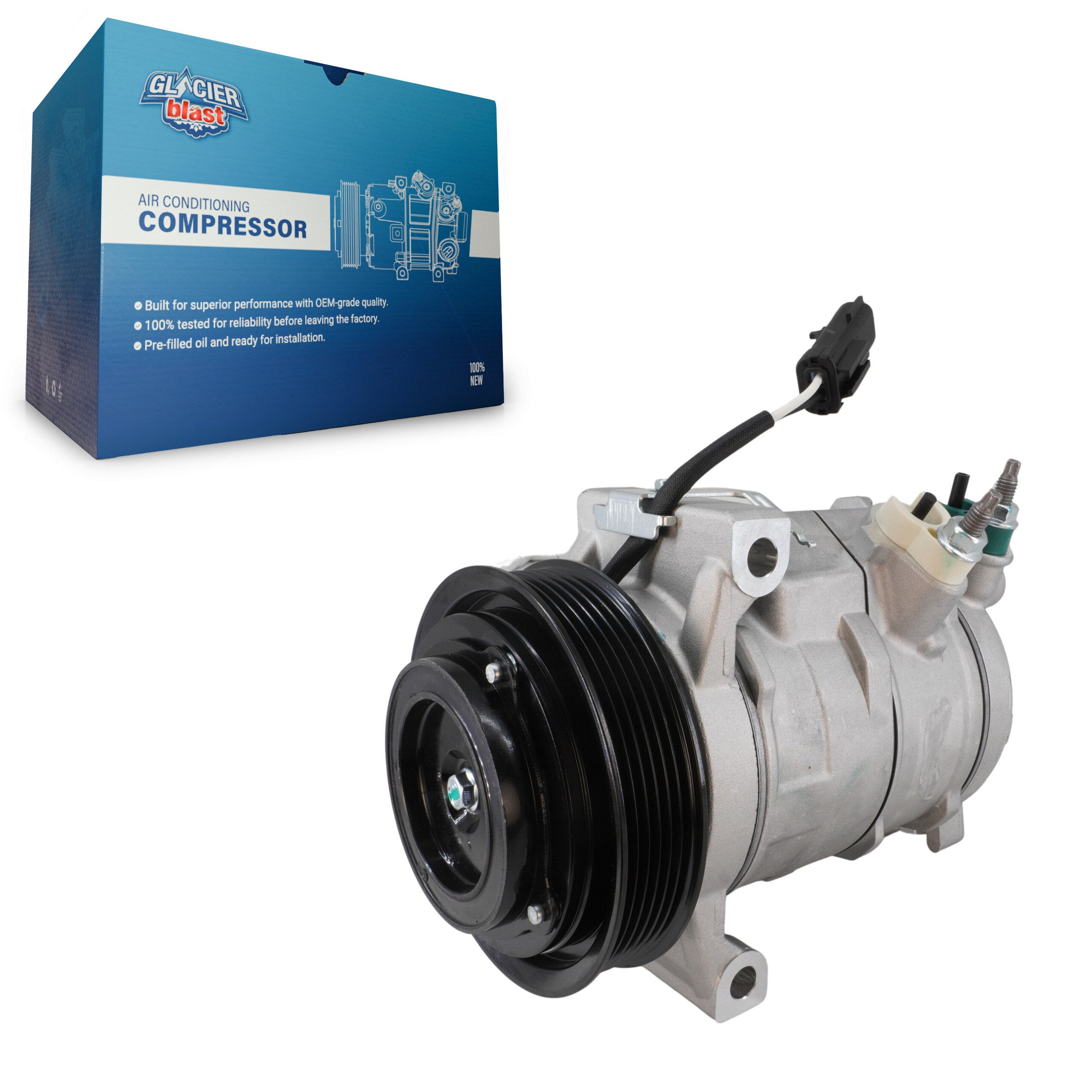 Glacier Blast GLB-CH13418 A/C Compressor for 2011-2025 Dodge Durango