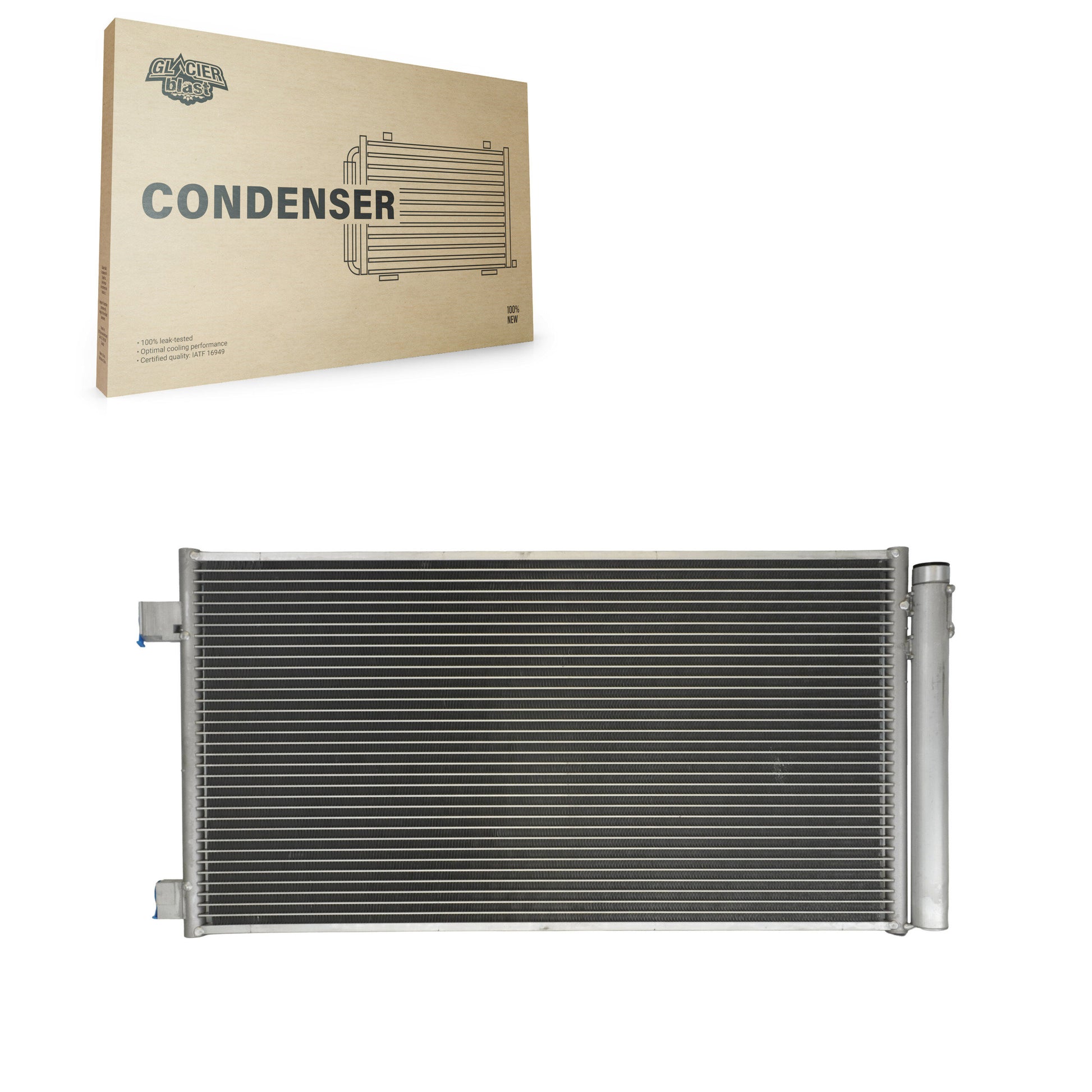 Glacier Blast GLB-CH4921 A/C Condenser for 2015-2022 Jeep Compass, Fiat 500X and More