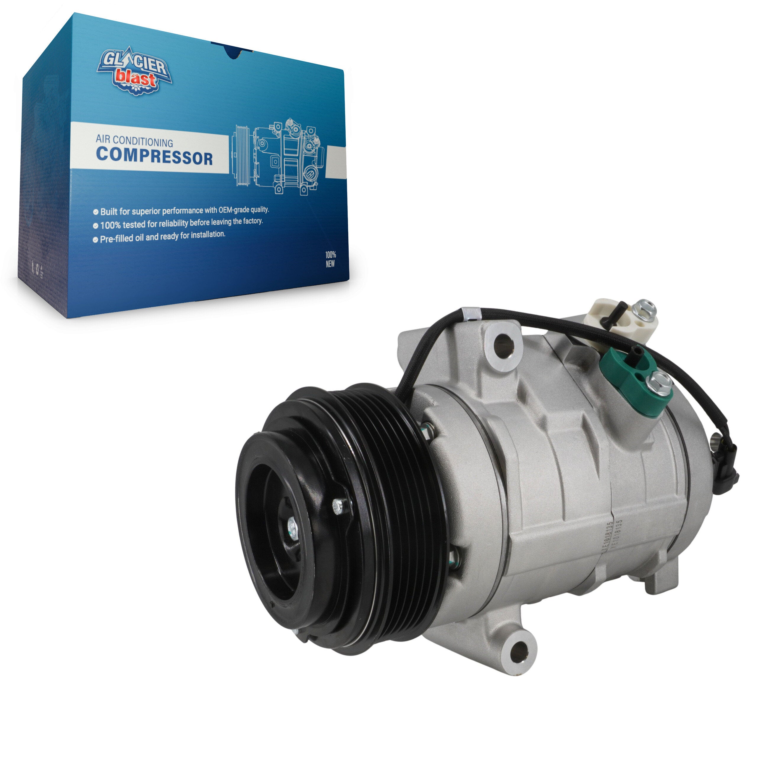 Glacier Blast GLB-FD12379 A/C Compressor for 2007-2010 Ford Edge, Lincoln MKX