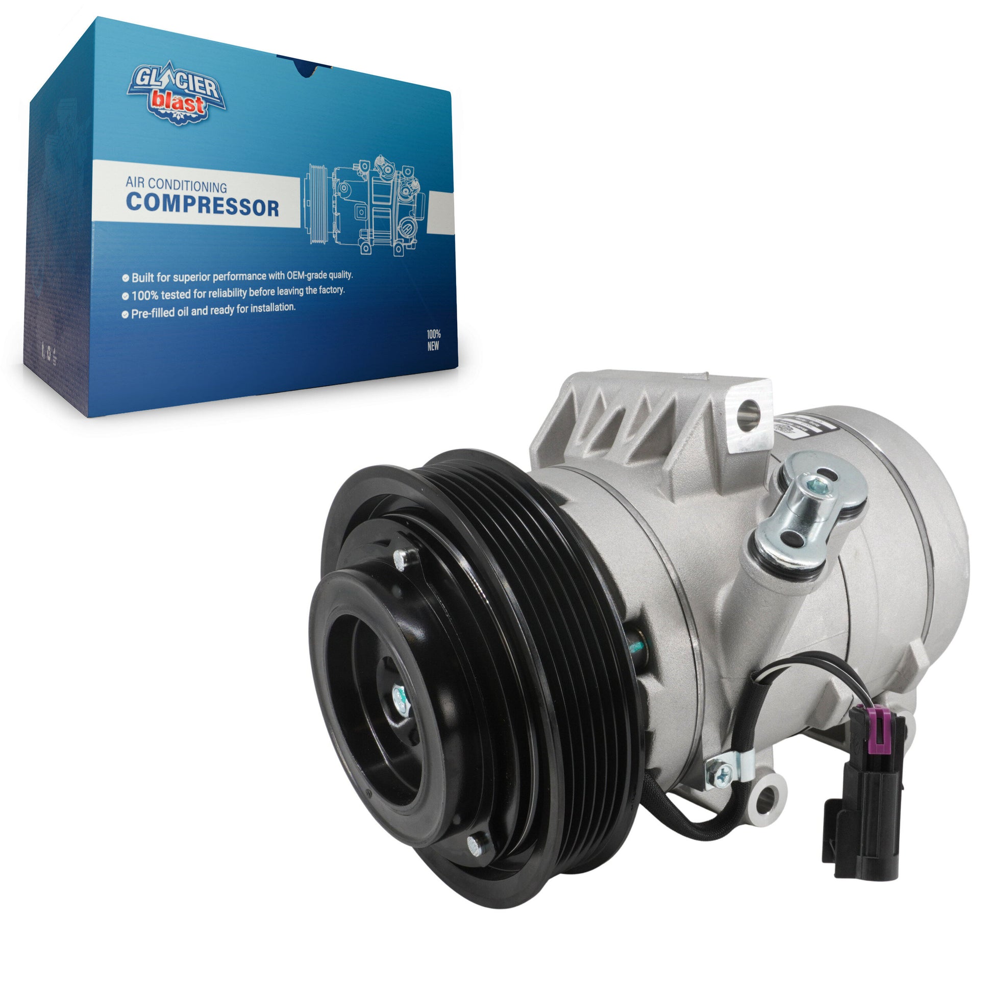 Glacier Blast GLB-FD12427 A/C Compressor for 2006-2012 Ford Fusion, Mercury Milan