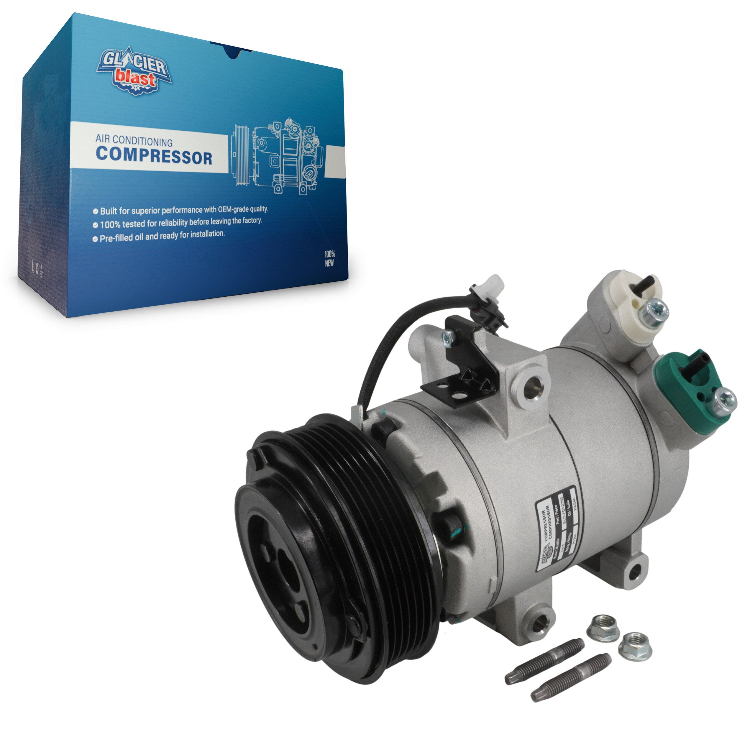Glacier Blast GLB-FD12785 A/C Compressor for 2008-2012 Mazda Tribute, Ford Escape and More