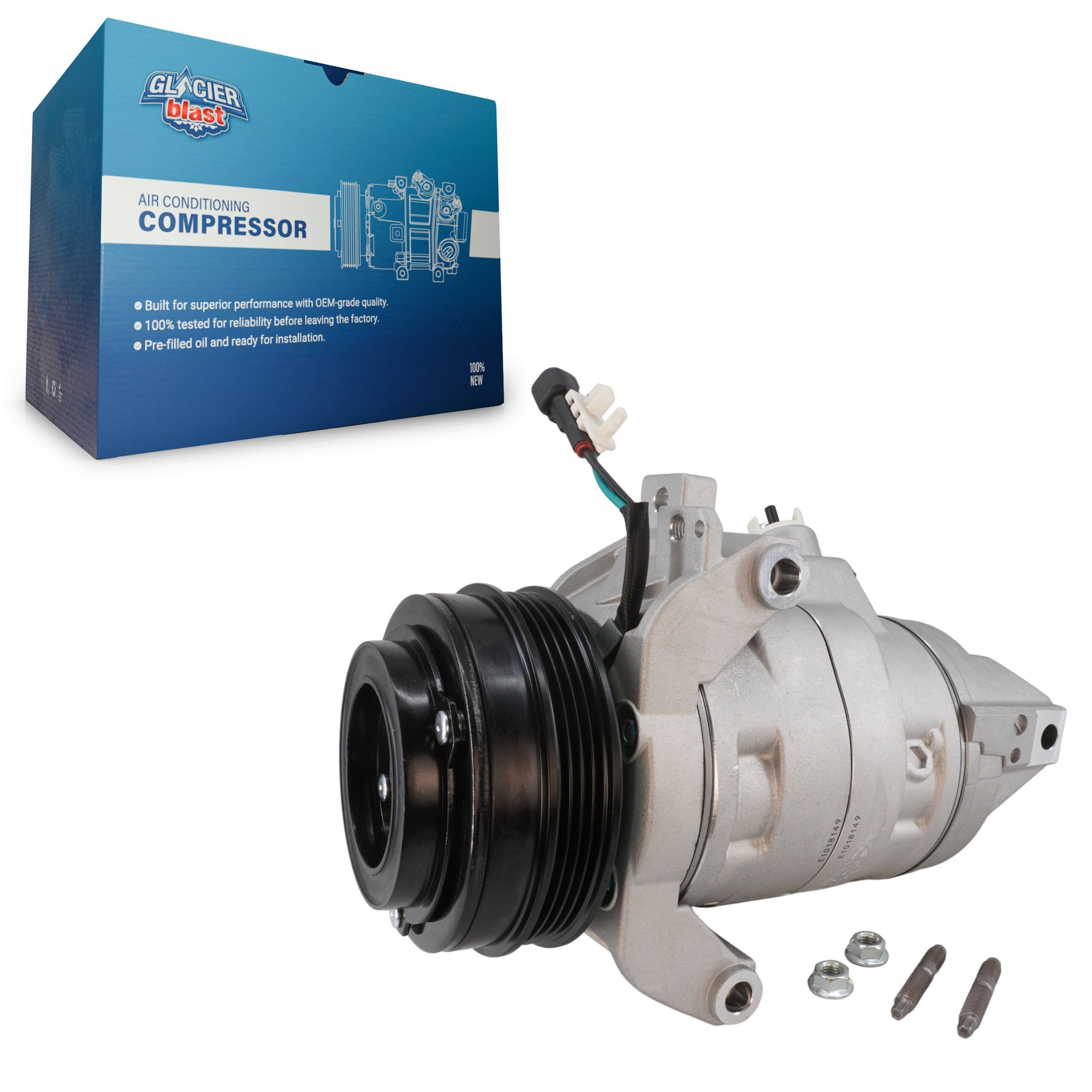 Glacier Blast GLB-FD12905 A/C Compressor for 2011-2019 Ford Expedition, Ford Transit-150 and More