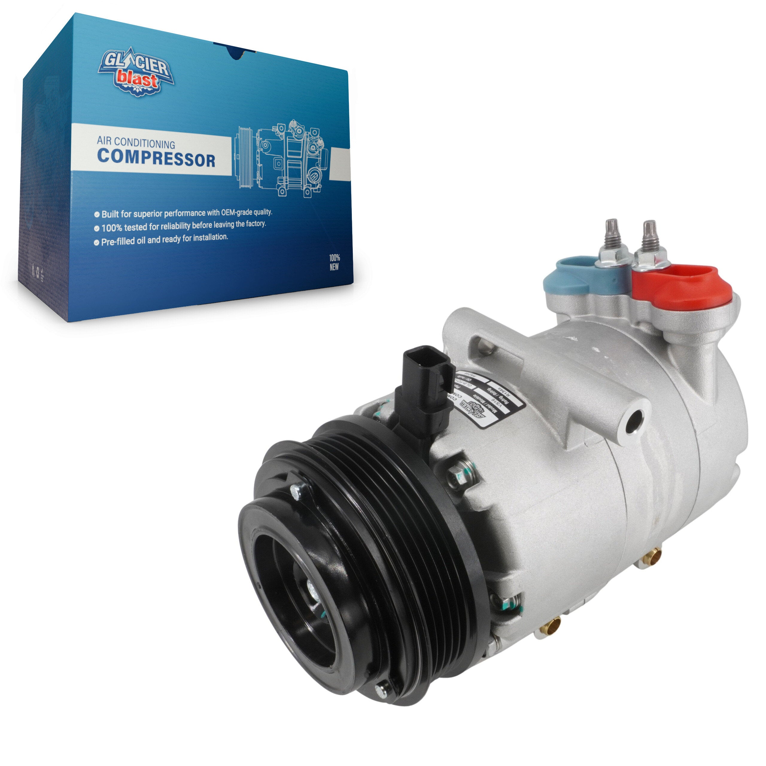 Glacier Blast GLB-FD12914 A/C Compressor for 2012-2014 Ford Focus
