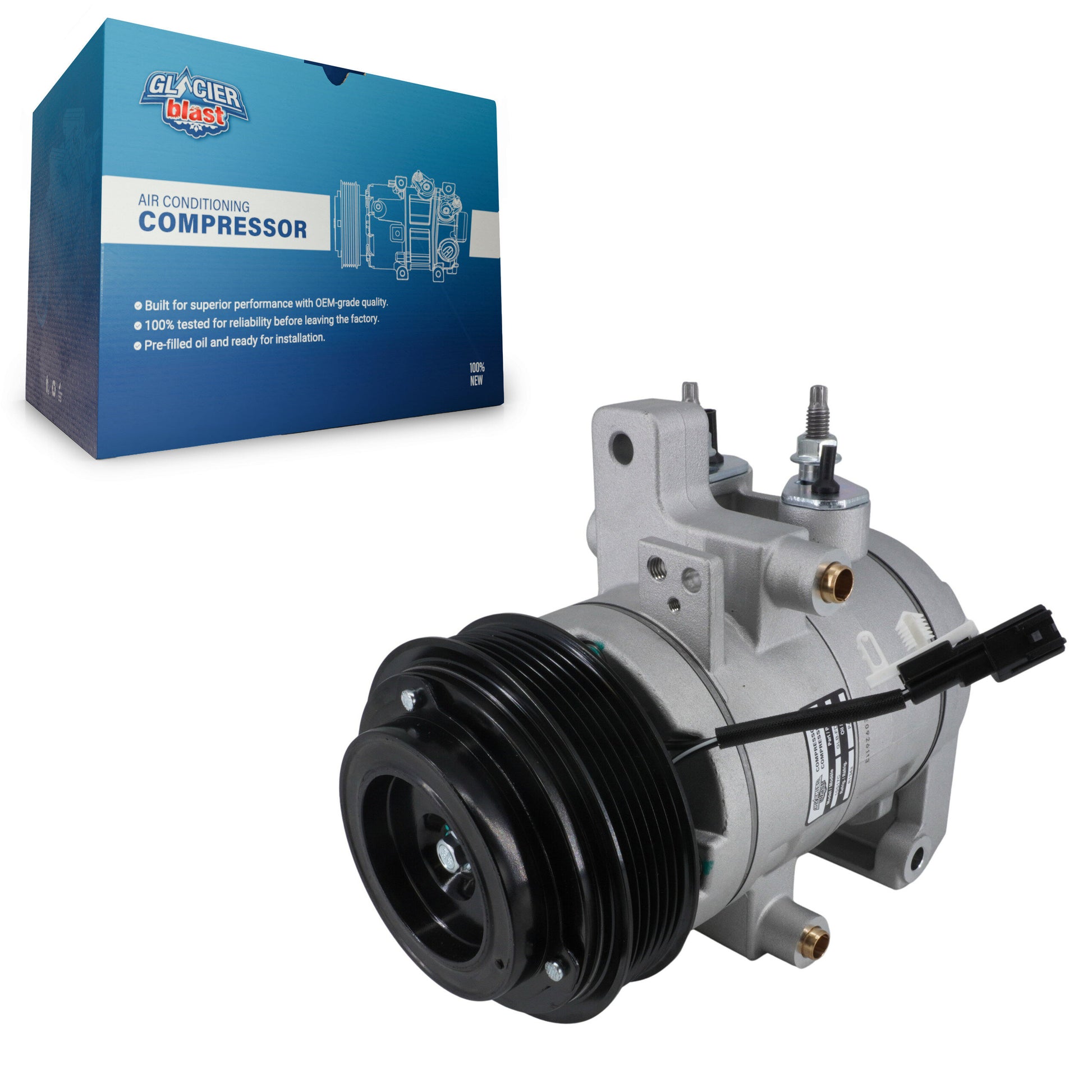 Glacier Blast GLB-FD12952 A/C Compressor for 2011-2022 Ford Mustang