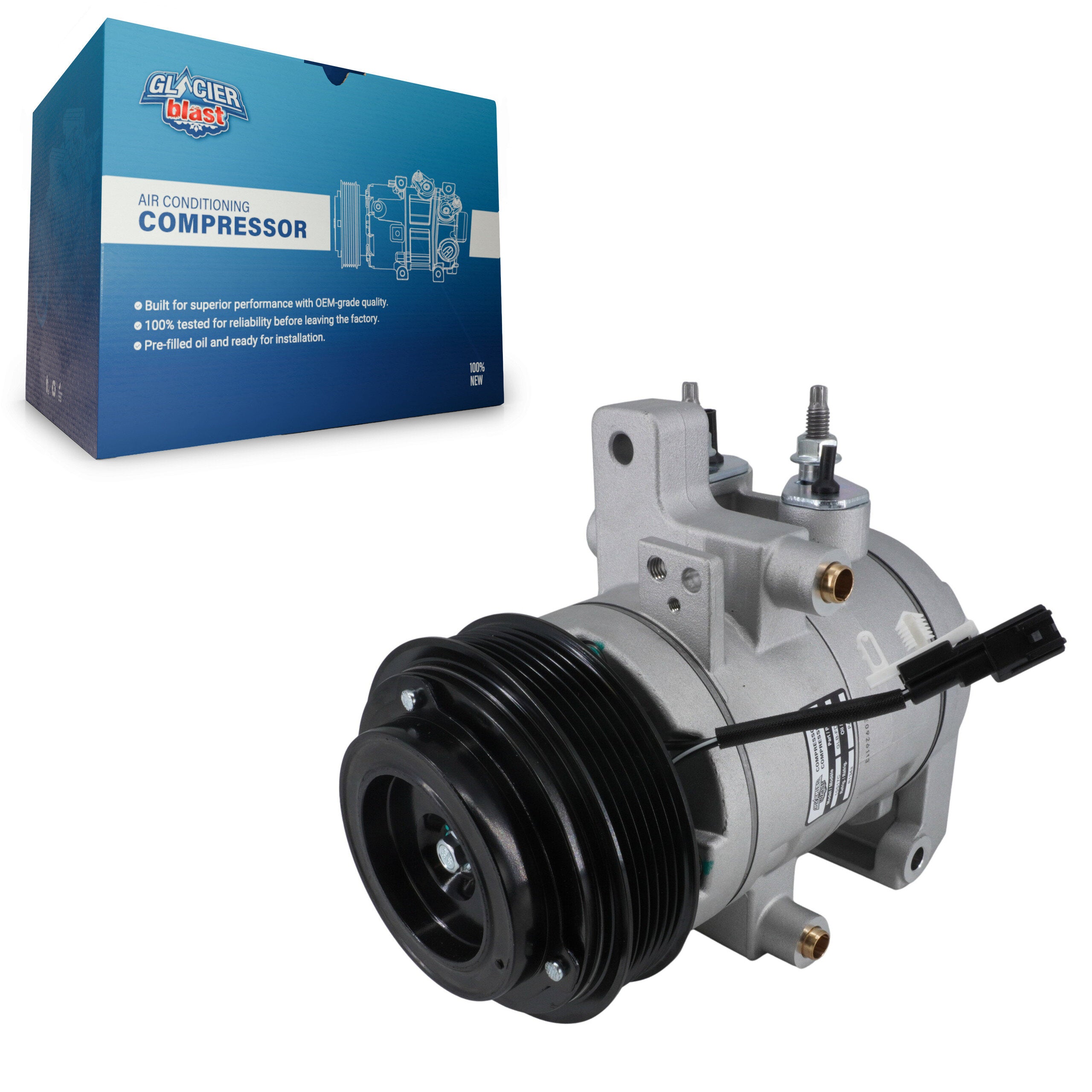 Glacier Blast GLB-FD12952 A/C Compressor for 2011-2022 Ford Mustang