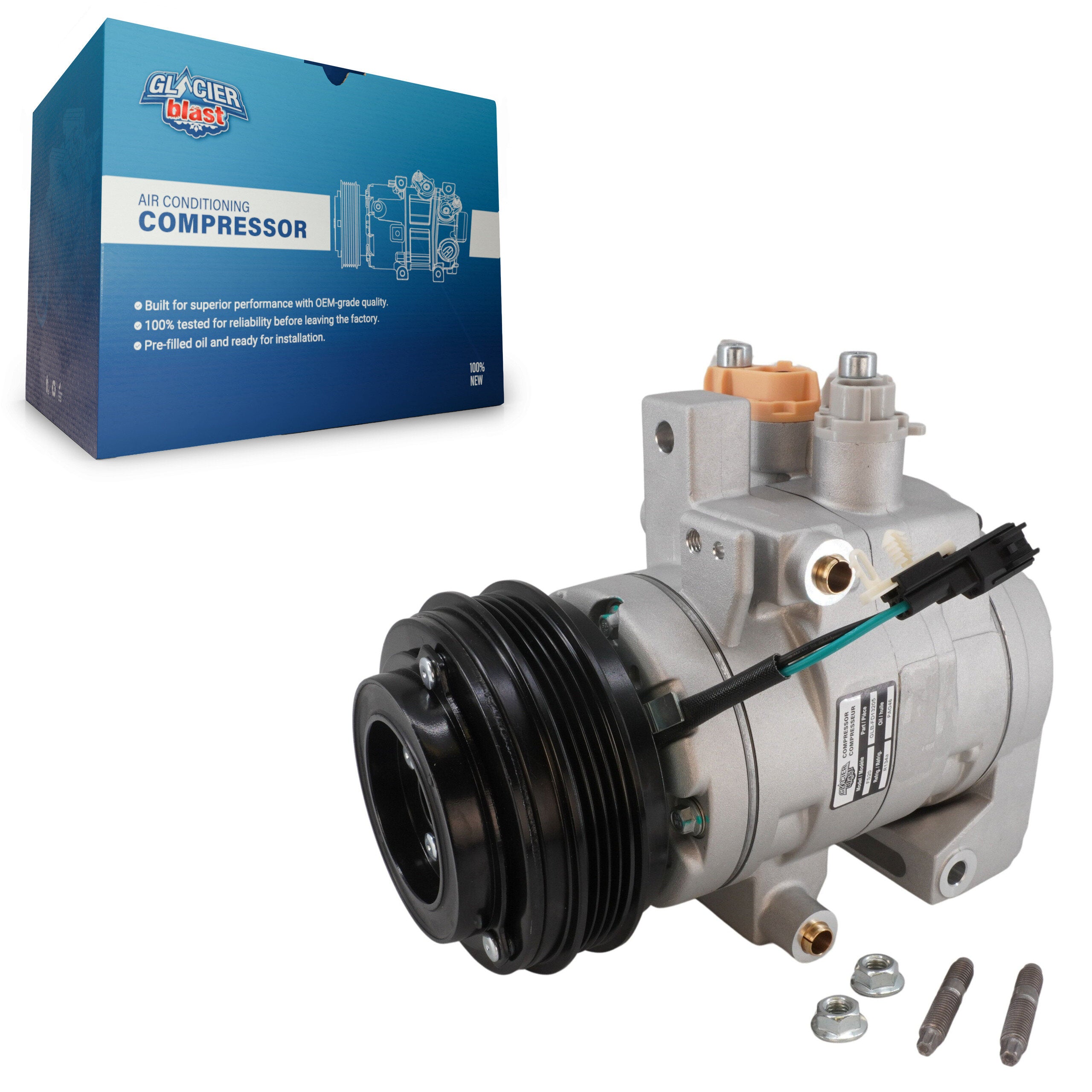 Glacier Blast GLB-FD13205 A/C Compressor for 2015-2017 Ford F-150