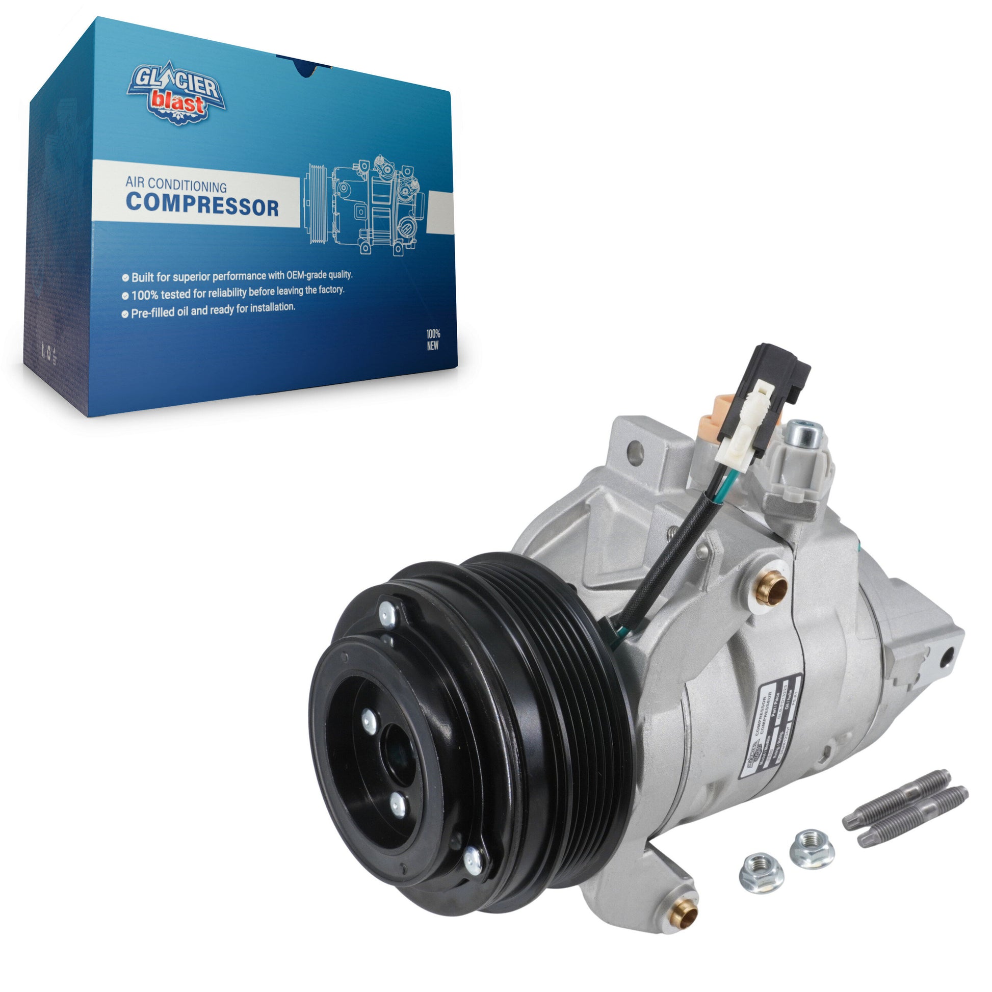 Glacier Blast GLB-FD13223 A/C Compressor for 2015-2018 Ford F-150