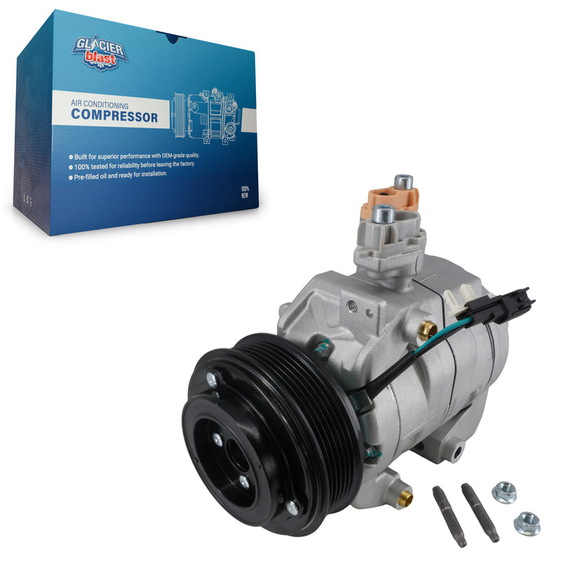 Glacier Blast GLB-FD13295 A/C Compressor for 2017-2022 Ford F-250 Super Duty, Ford F-350 Super Duty and More