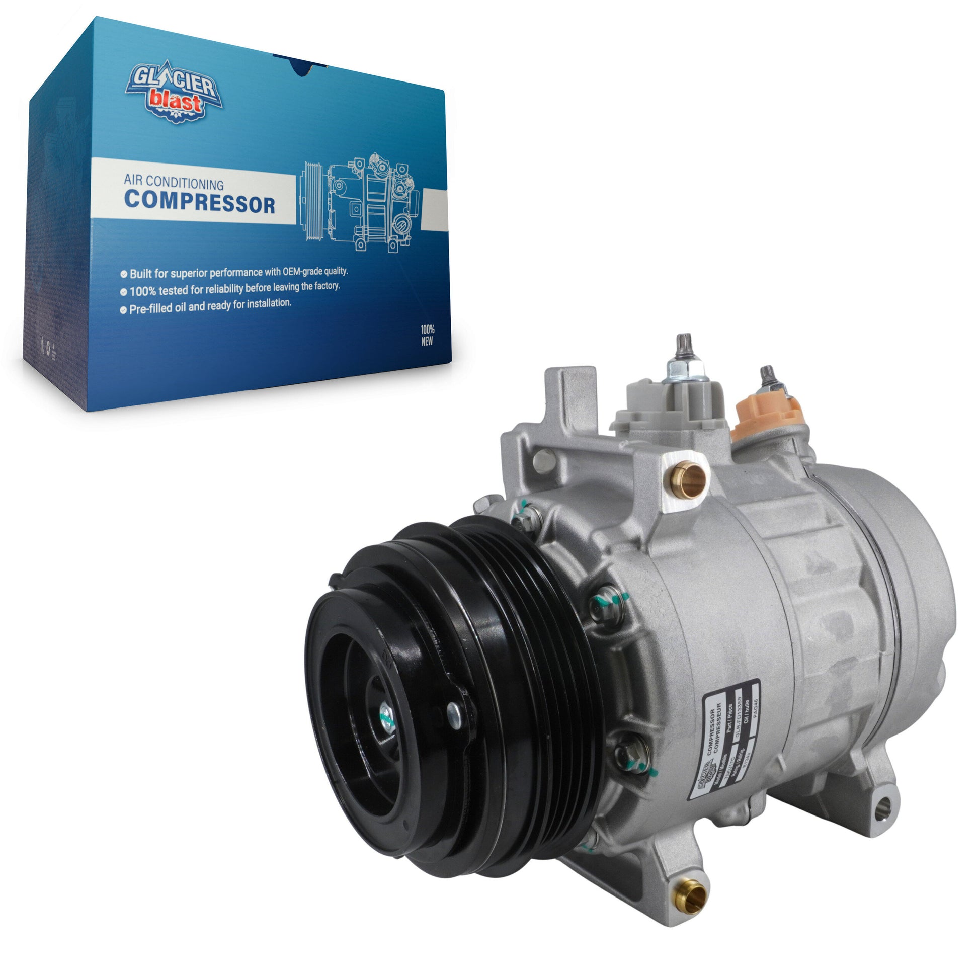 Glacier Blast GLB-FD13359 A/C Compressor for 2018-2025 Ford F-150