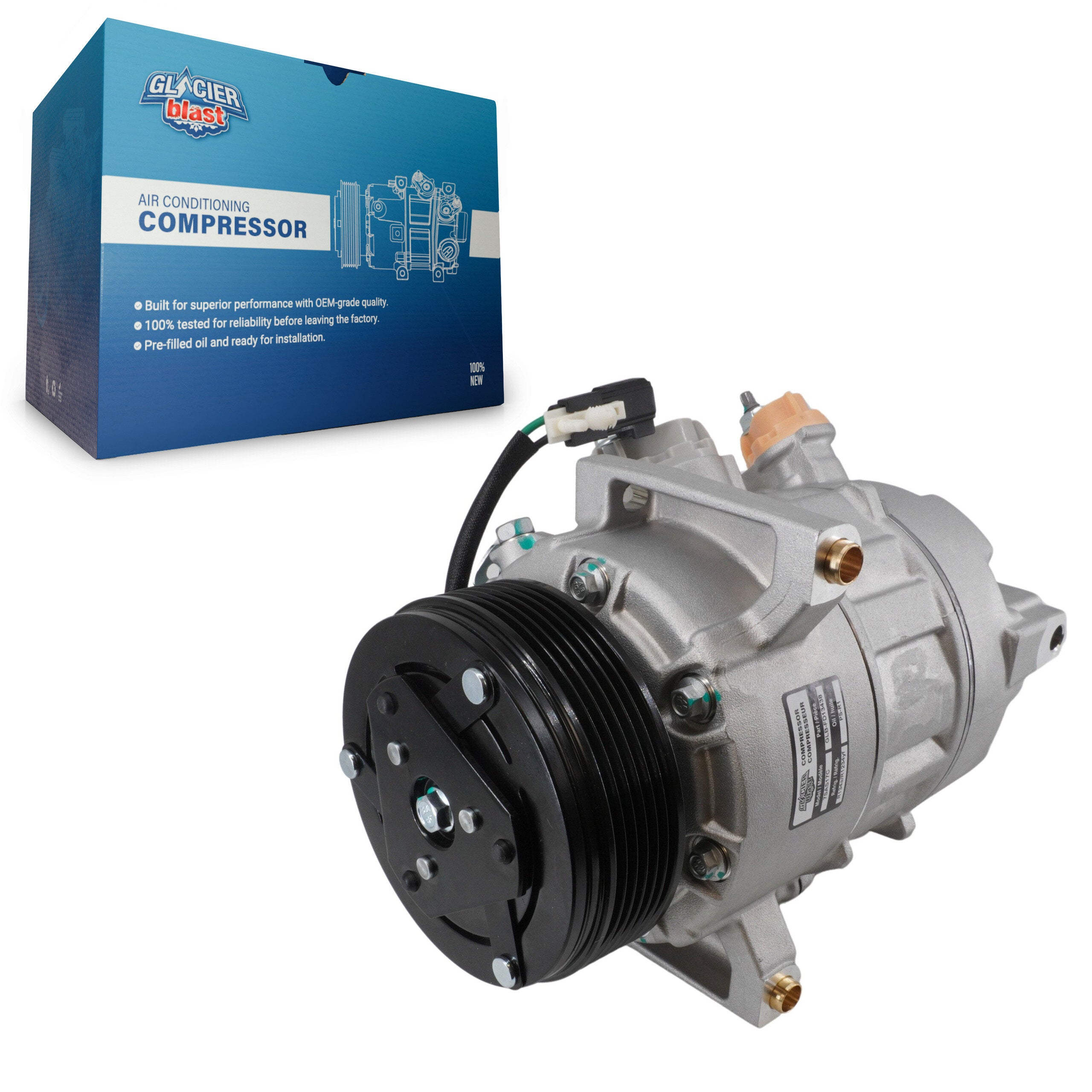 Glacier Blast GLB-FD13438 A/C Compressor for 2019-2023 Ford Ranger
