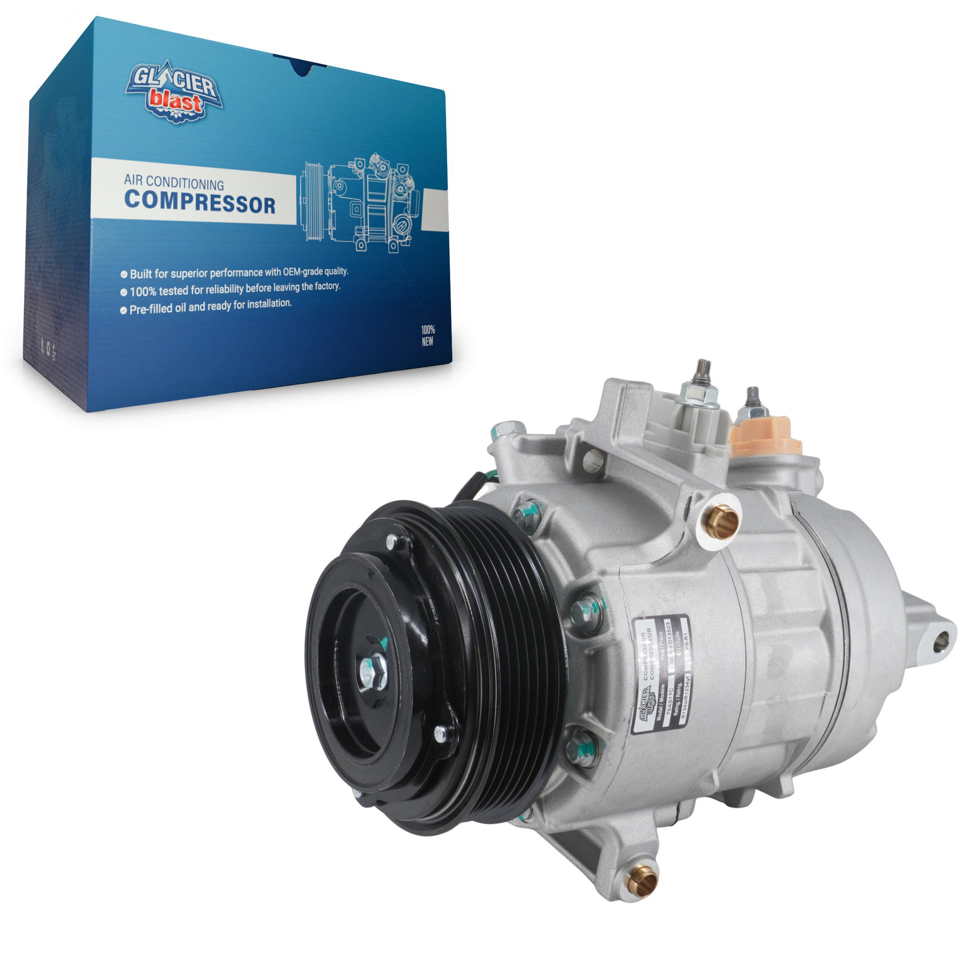 Glacier Blast GLB-FD13523 A/C Compressor for 2018-2020 Ford F-150