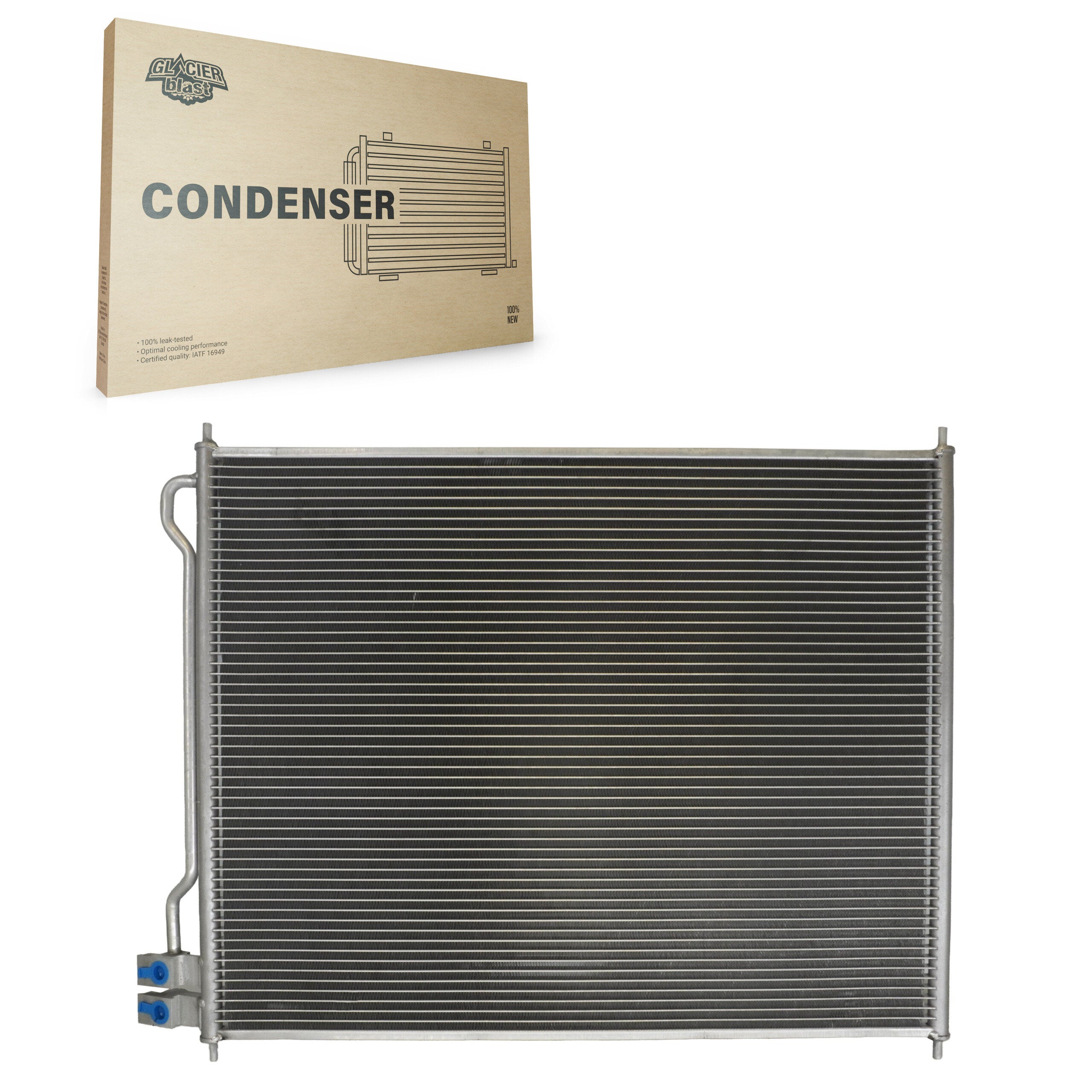 Glacier Blast GLB-FD3753 A/C Condenser for 2008-2019 Ford E-350 Super Duty, Ford E-450 Super Duty and More