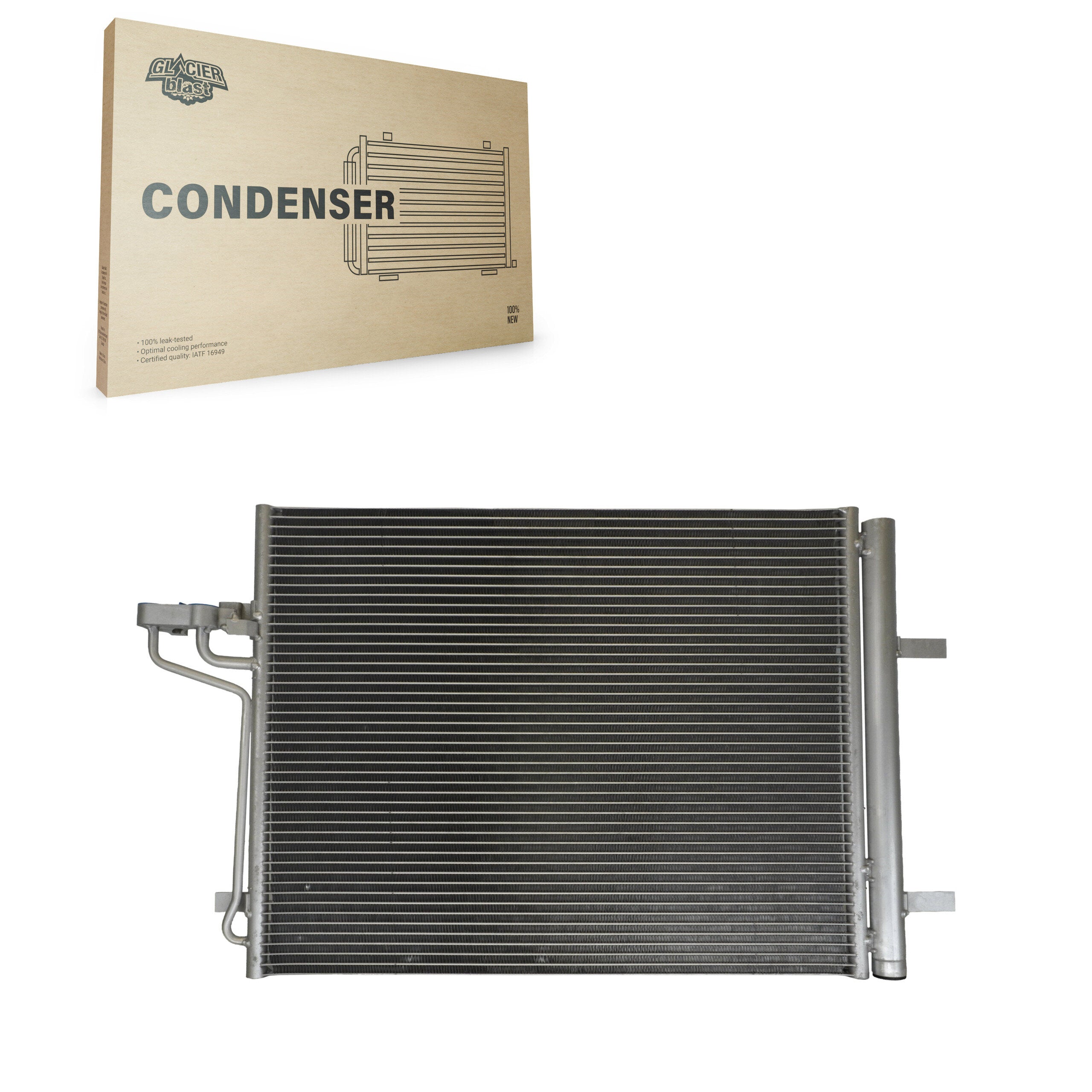 Glacier Blast GLB-FD4724 A/C Condenser for 2014-2018 Ford Focus, Ford Transit Connect