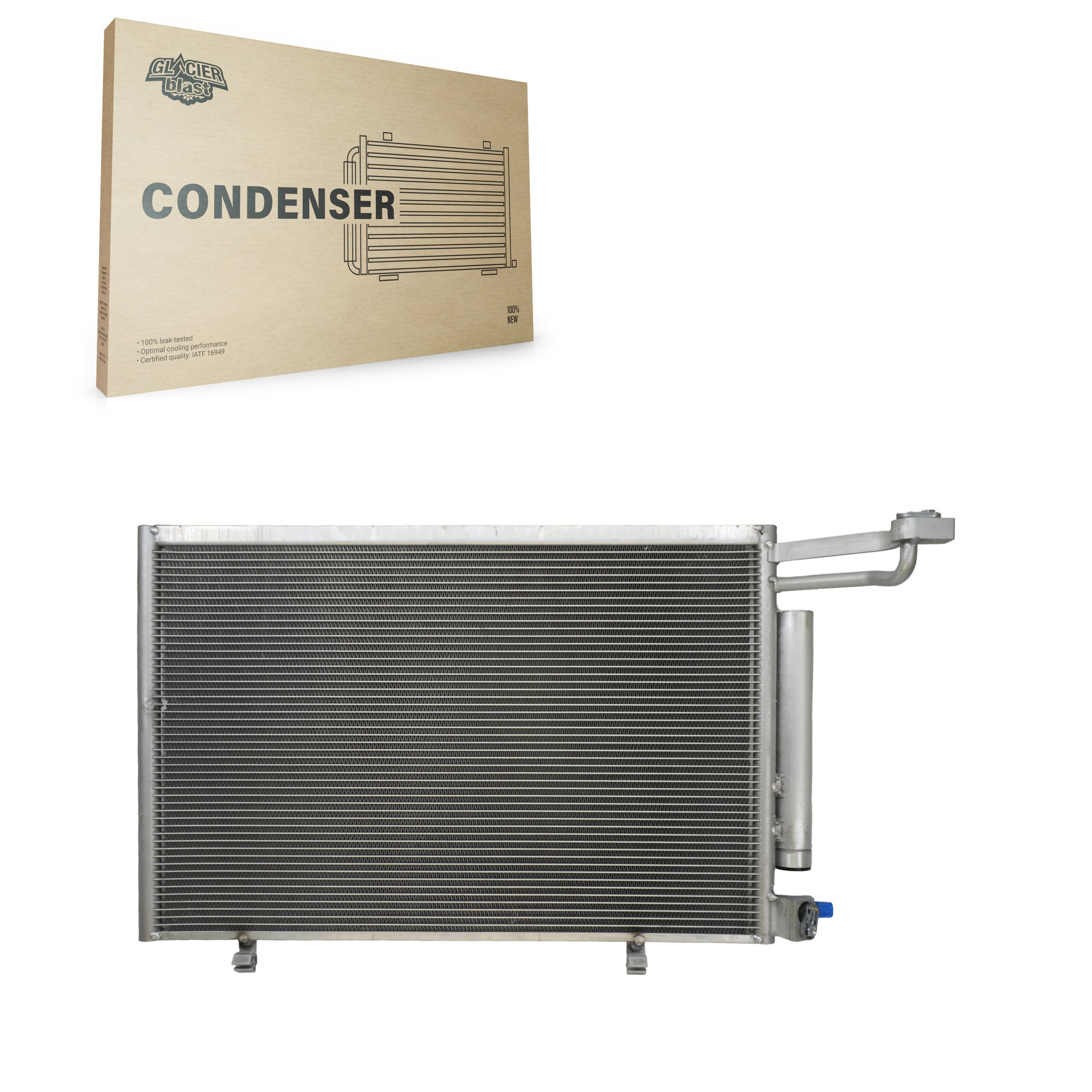 Glacier Blast GLB-FD4919 A/C Condenser for 2014-2019 Ford Fiesta