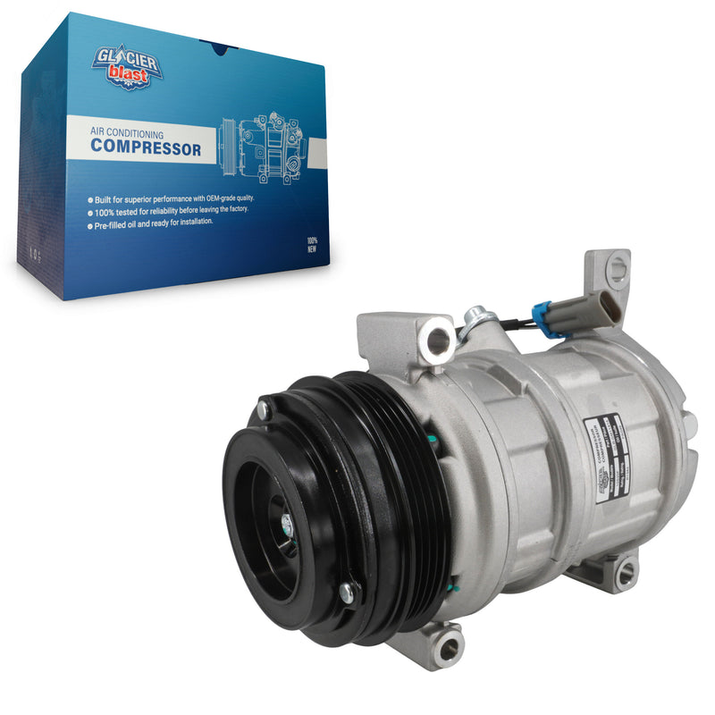 Glacier Blast GLB-GM11414 A/C Compressor for 2000-2024 Chevrolet Express 2500, Chevrolet Express 3500 and More