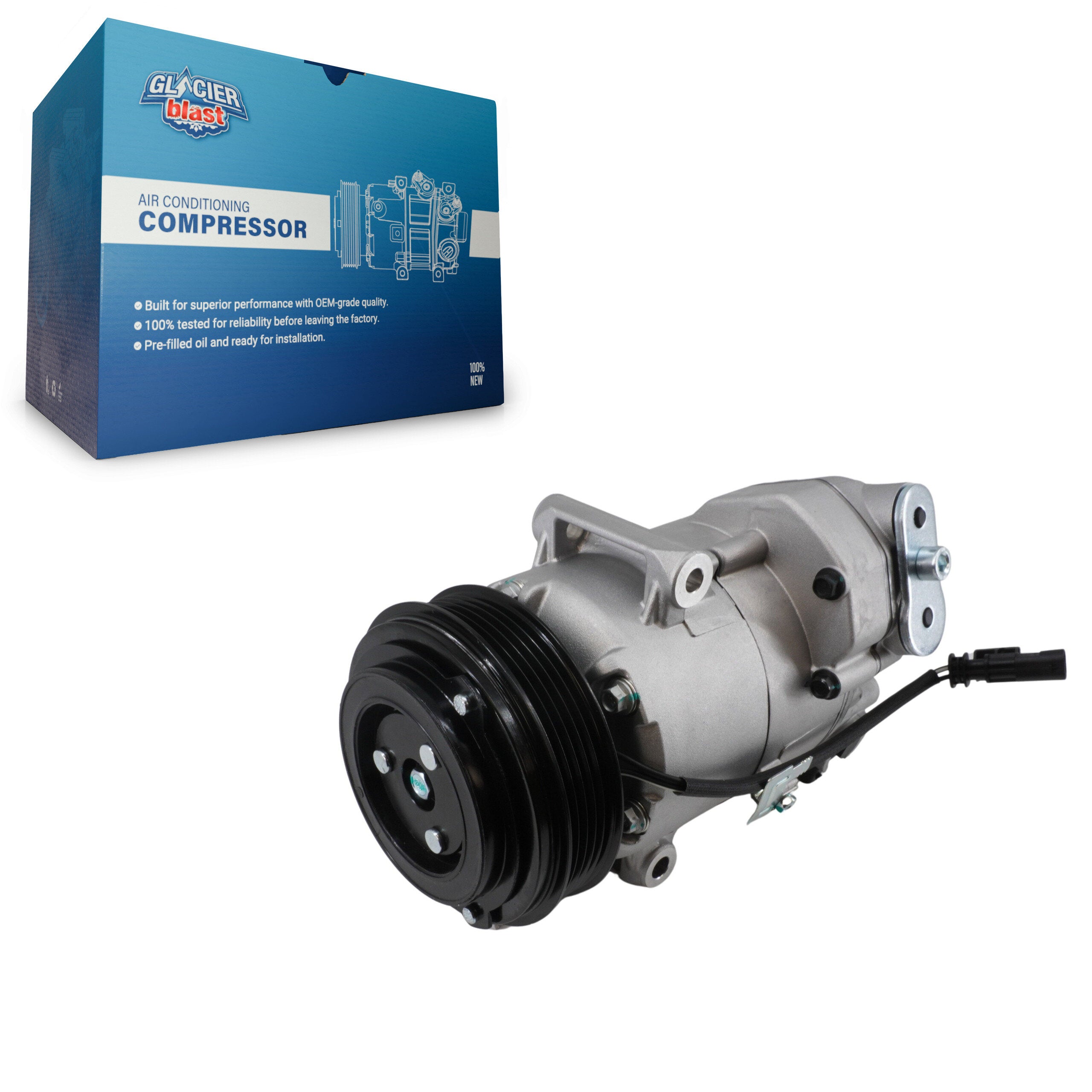 Glacier Blast GLB-GM12823 A/C Compressor for 2012-2016 Chevrolet Cruze Limited, Chevrolet Cruze
