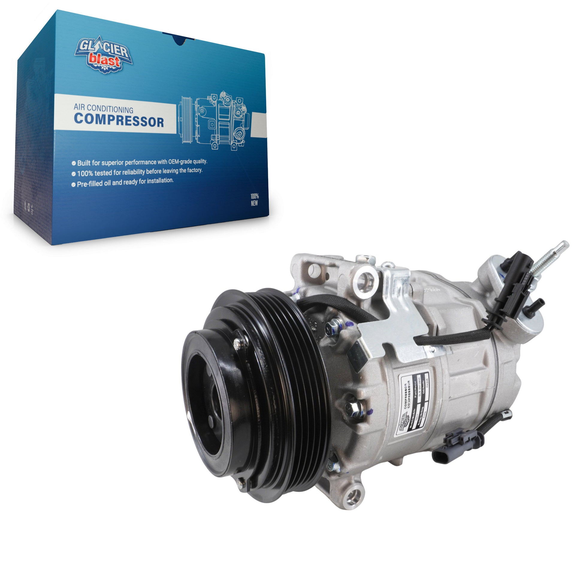 Glacier Blast GLB-GM12943 A/C Compressor for 2012-2014 Chevrolet Equinox, GMC Terrain