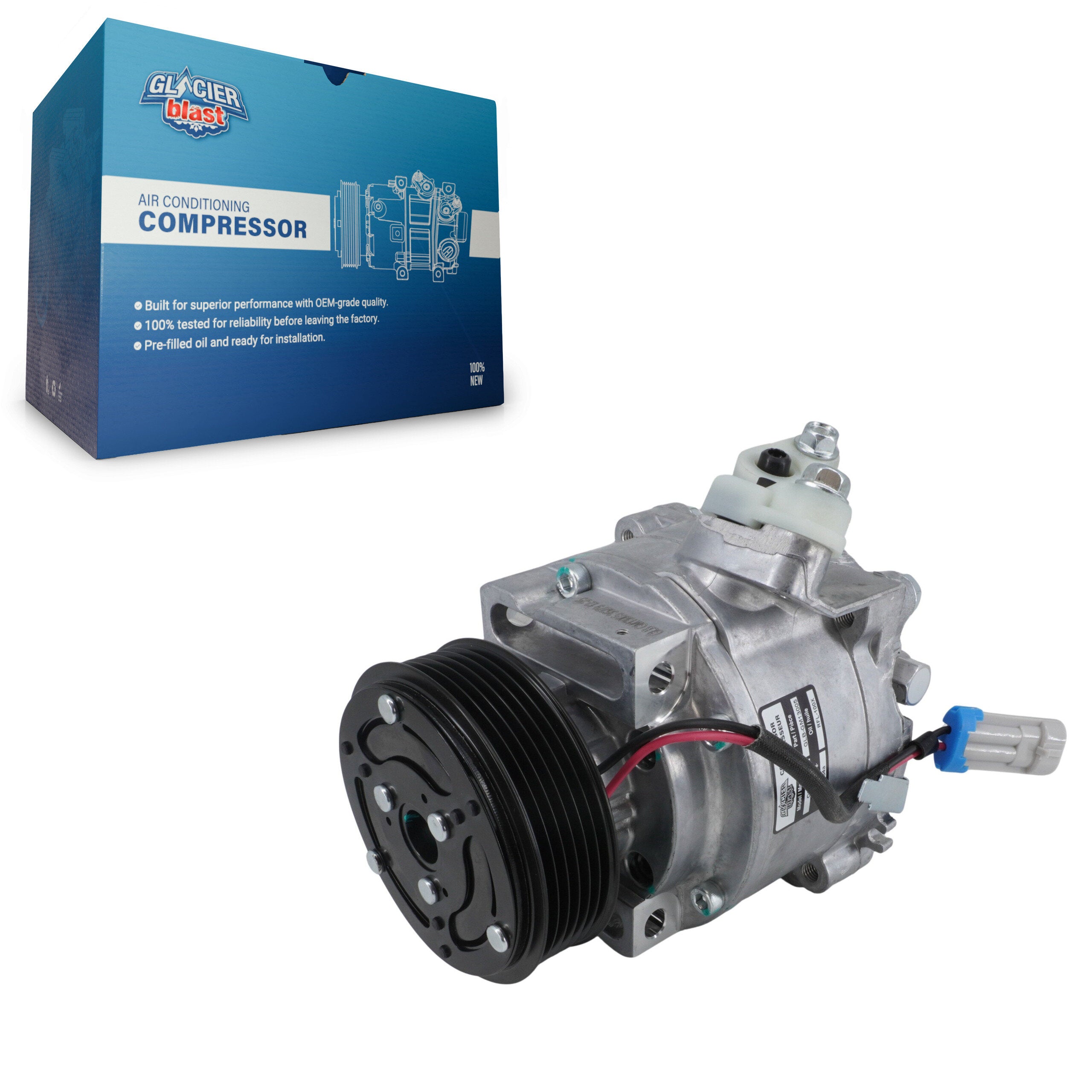 Glacier Blast GLB-GM13005 A/C Compressor for 2013-2018 Chevrolet Sonic
