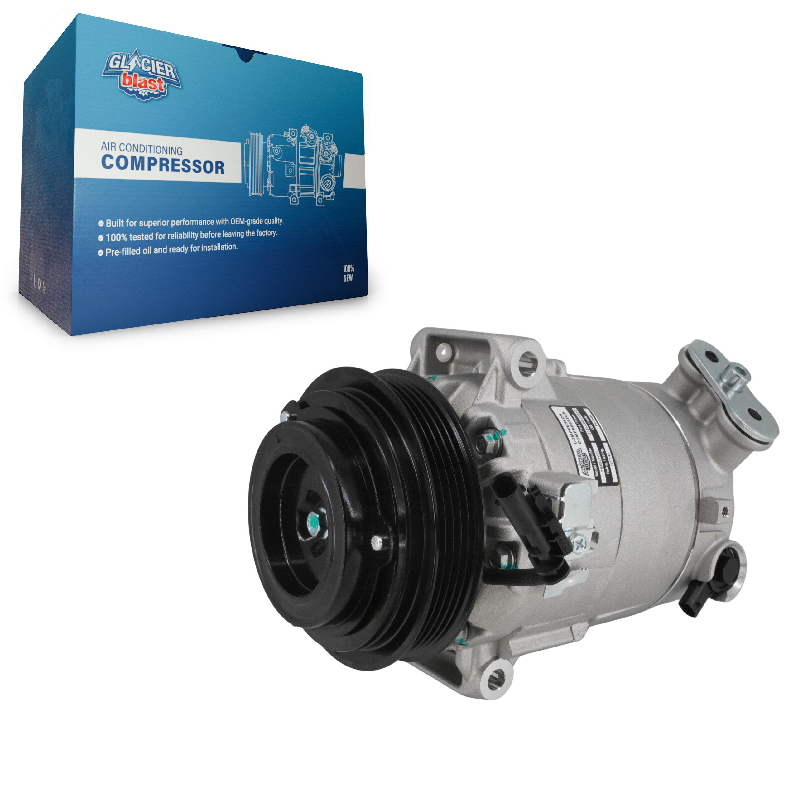Glacier Blast GLB-GM13230 A/C Compressor for 2015-2017 Chevrolet Equinox, GMC Terrain