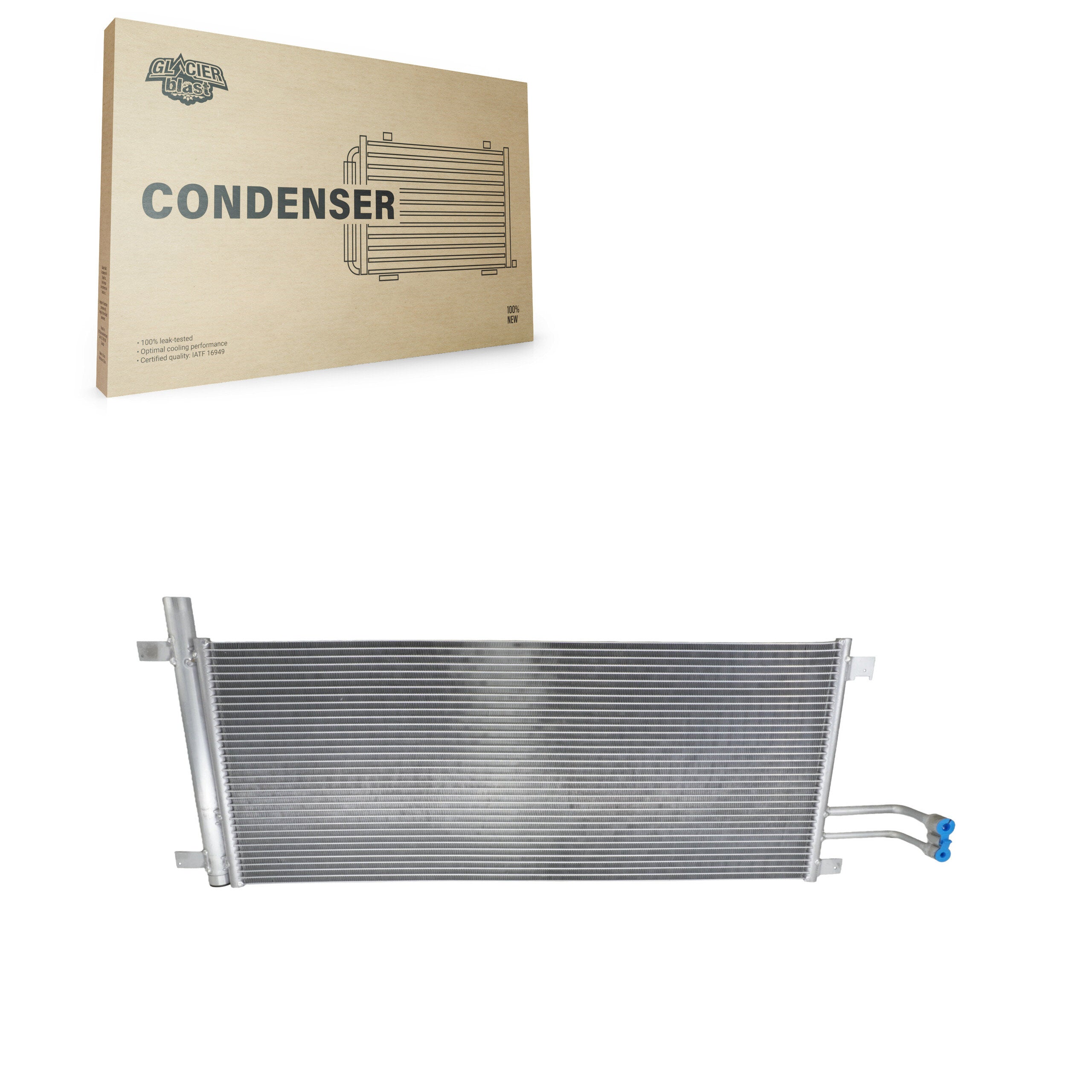 Glacier Blast GLB-GM4282 A/C Condenser for 2014-2018 Chevrolet Silverado 1500, GMC Sierra 1500
