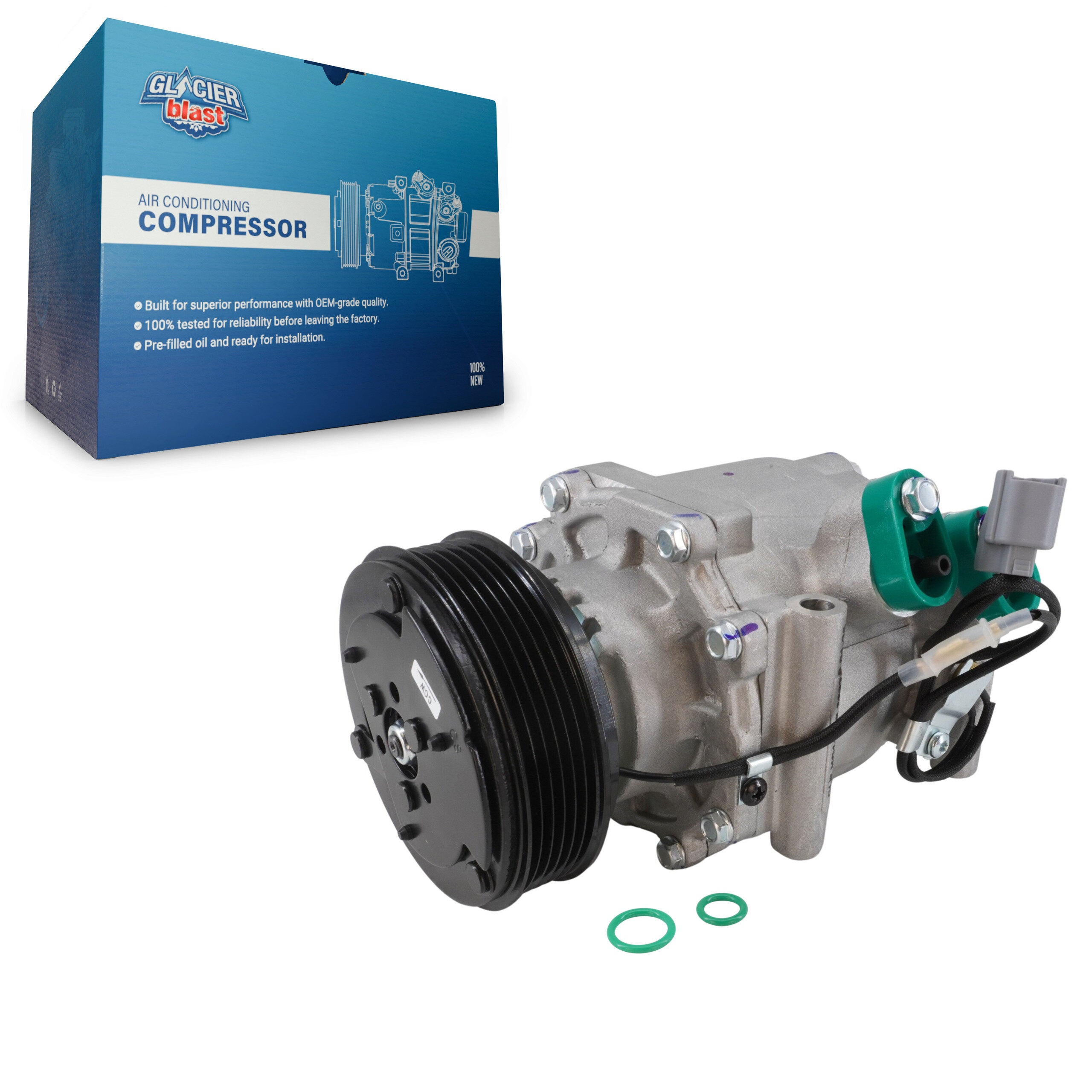 Glacier Blast GLB-HO11266 A/C Compressor for 2001-2005 Honda Civic, Acura EL