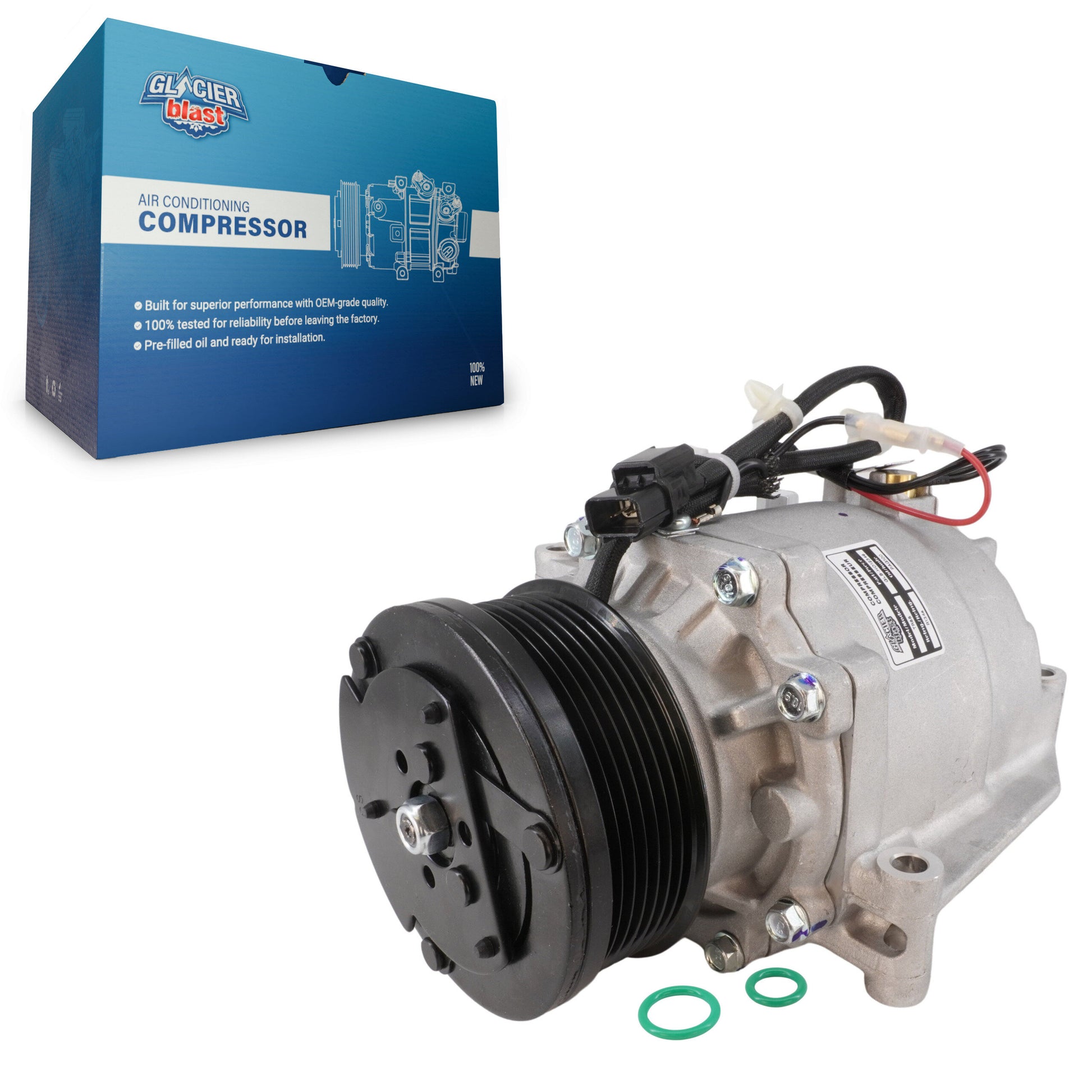 Glacier Blast GLB-HO12349 A/C Compressor for 2006-2011 Honda Civic