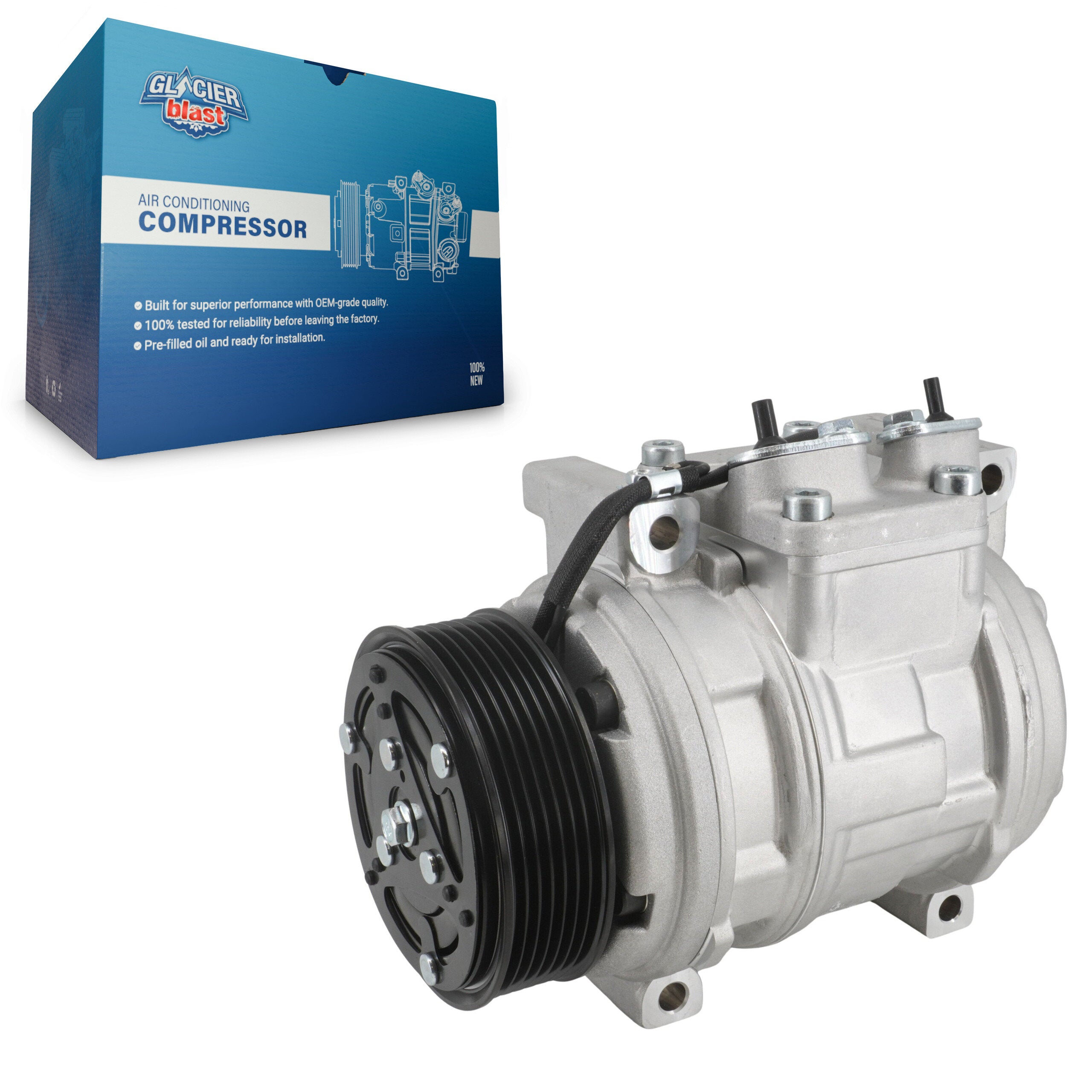 Glacier Blast GLB-HO12653 A/C Compressor for 2002-2006 Honda CR-V
