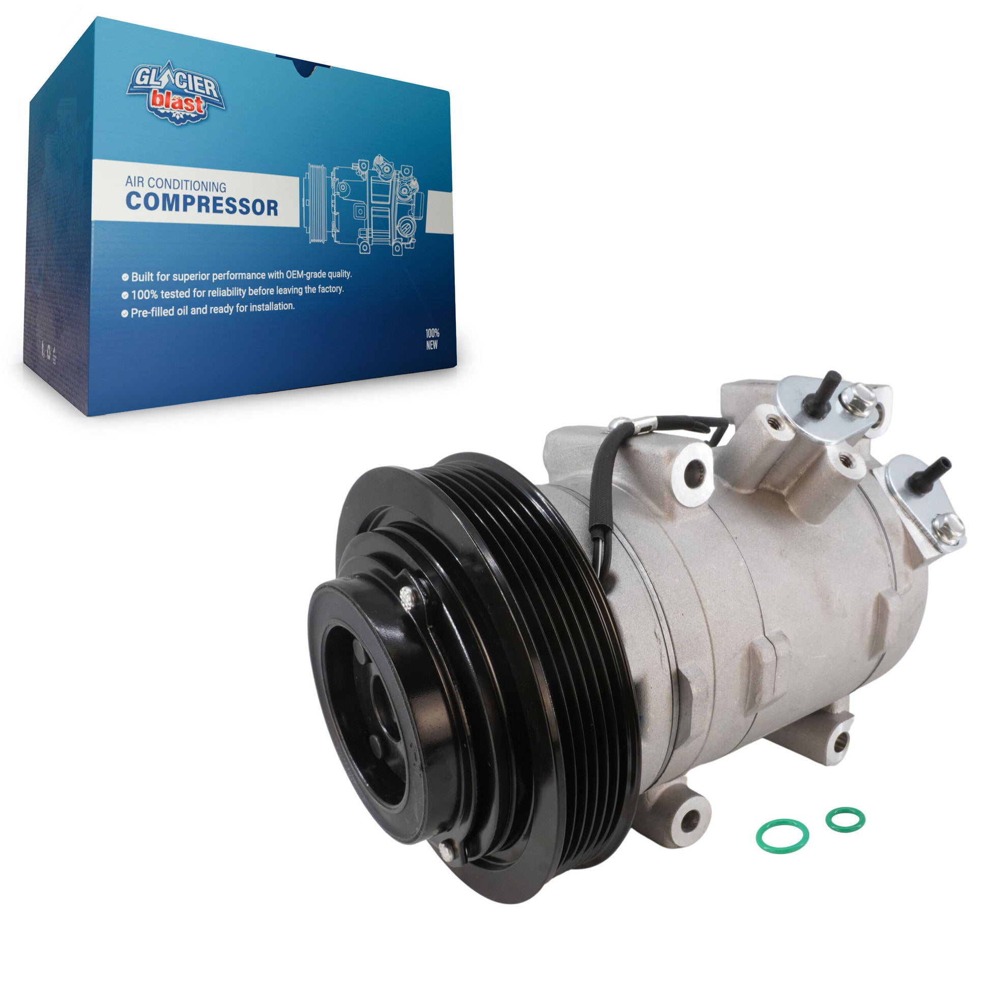 Glacier Blast GLB-HO12752 A/C Compressor for 2008-2015 Acura RDX, Honda Crosstour and More