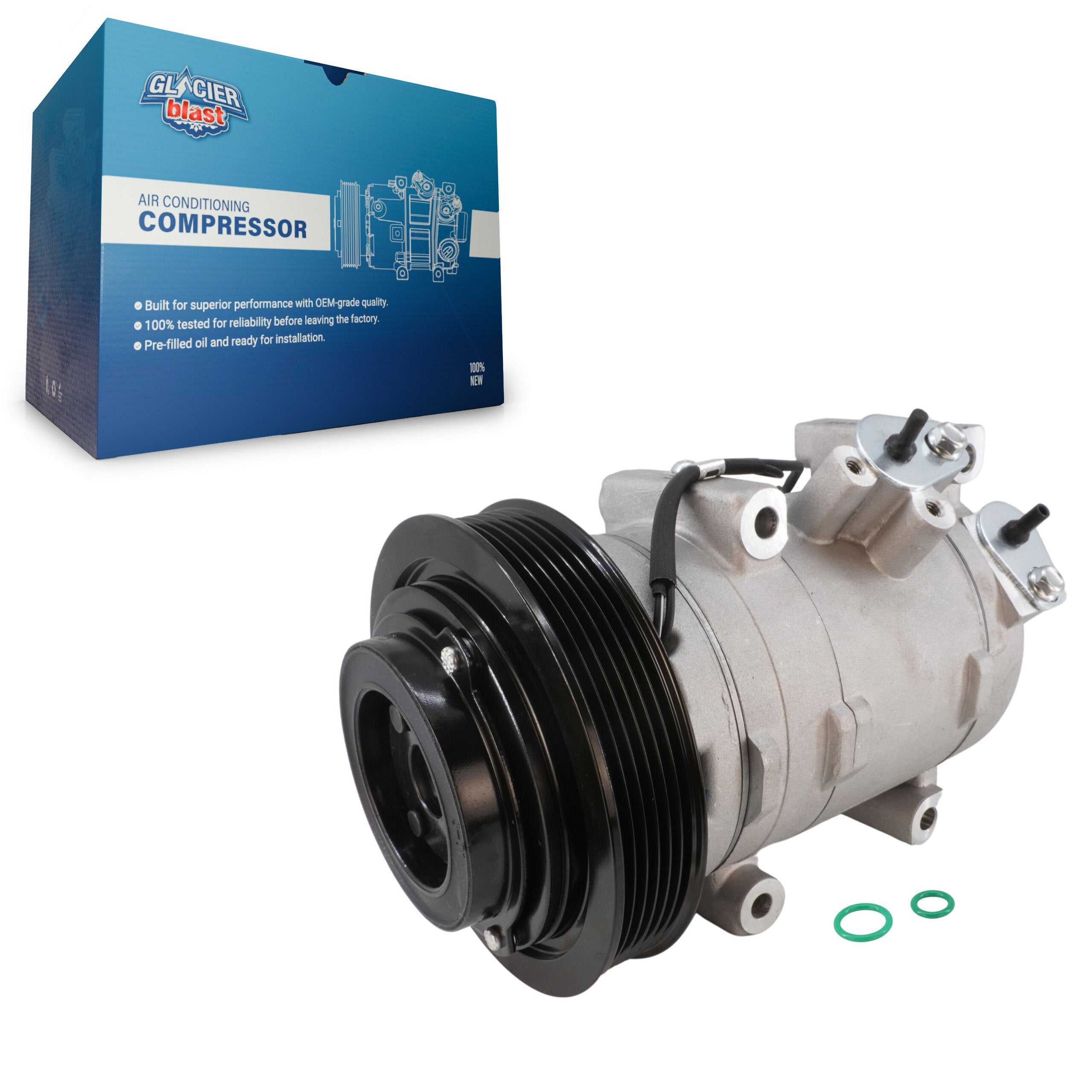 Glacier Blast GLB-HO12752 A/C Compressor for 2008-2015 Acura RDX, Honda Crosstour and More