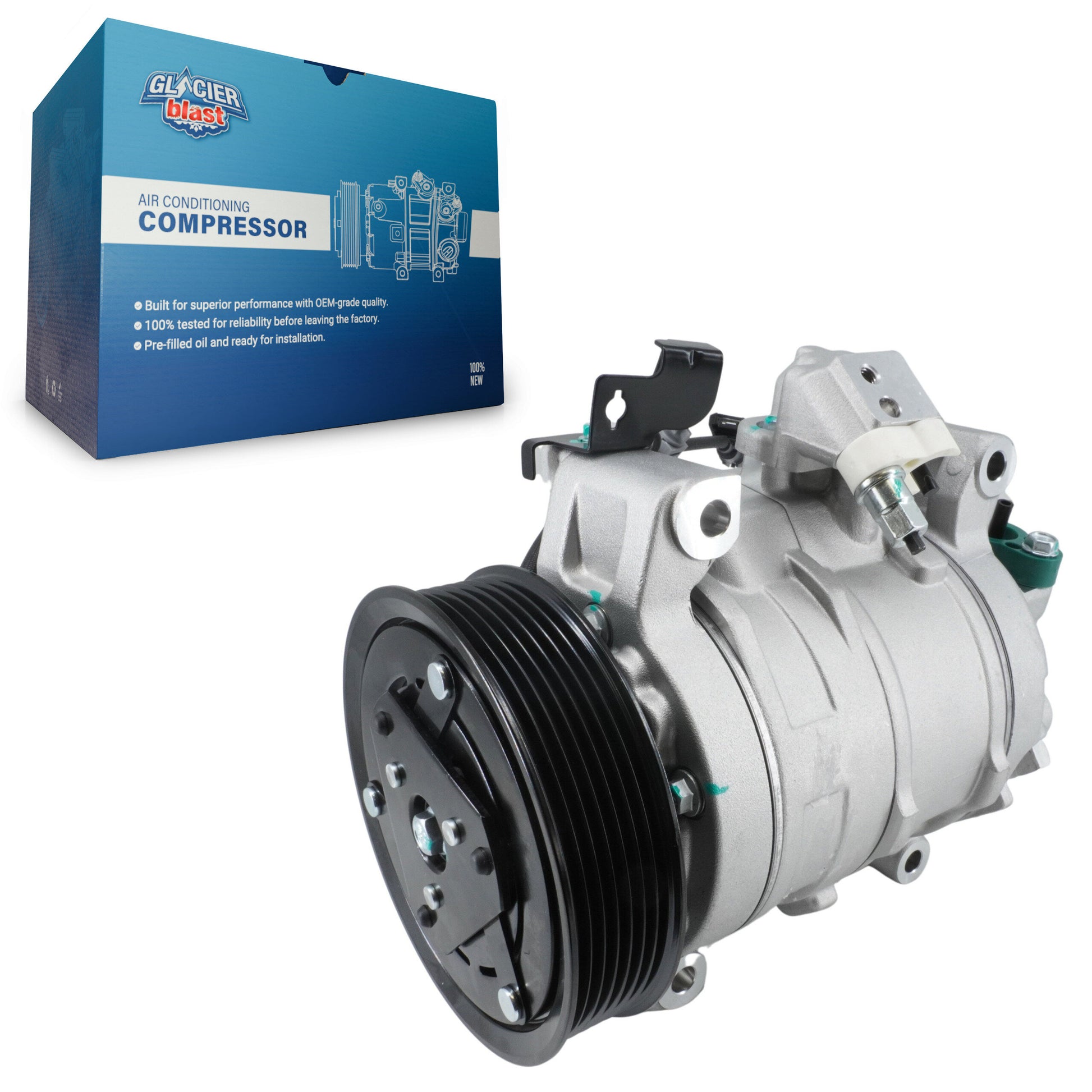 Glacier Blast GLB-HO13126 A/C Compressor for 2013-2017 Honda Accord