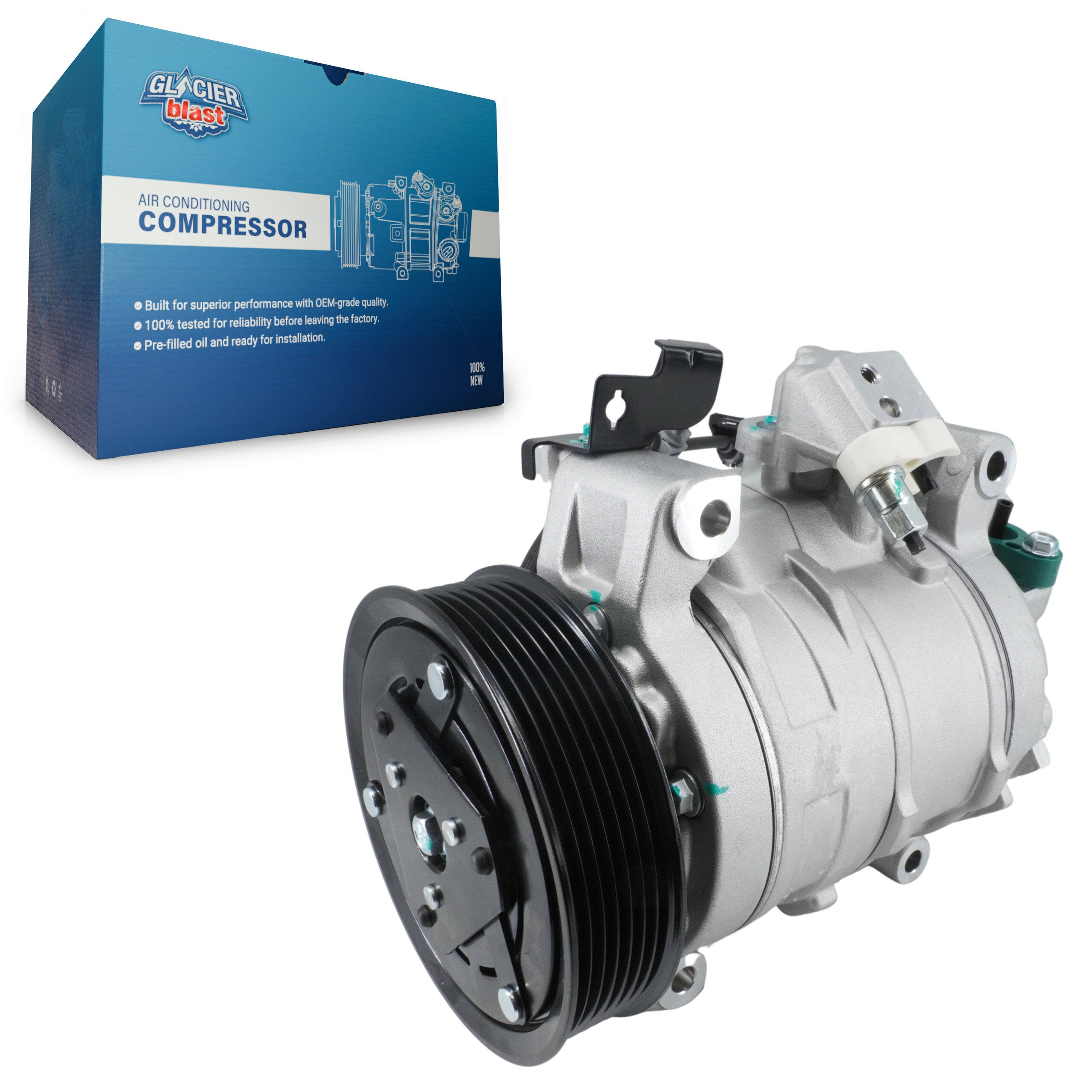 Glacier Blast GLB-HO13126 A/C Compressor for 2013-2017 Honda Accord
