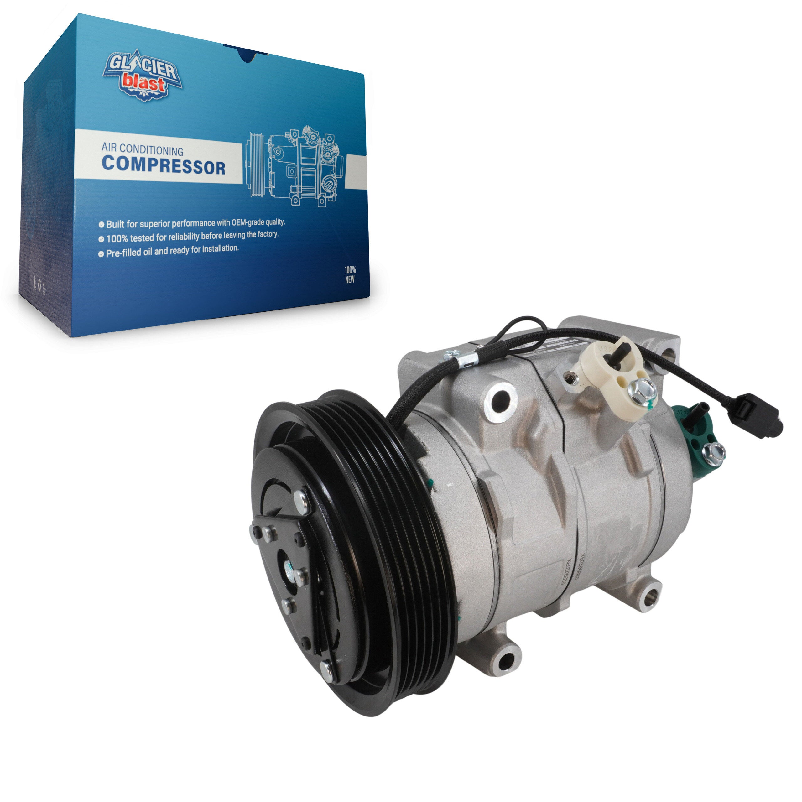 Glacier Blast GLB-HO13127 A/C Compressor for 2013-2018 Acura RDX, Honda Accord
