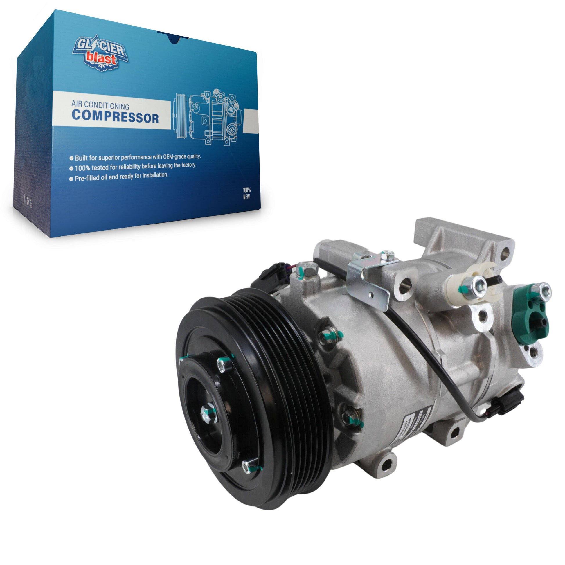Glacier Blast GLB-HY13278 A/C Compressor for 2016-2017 Hyundai Tucson