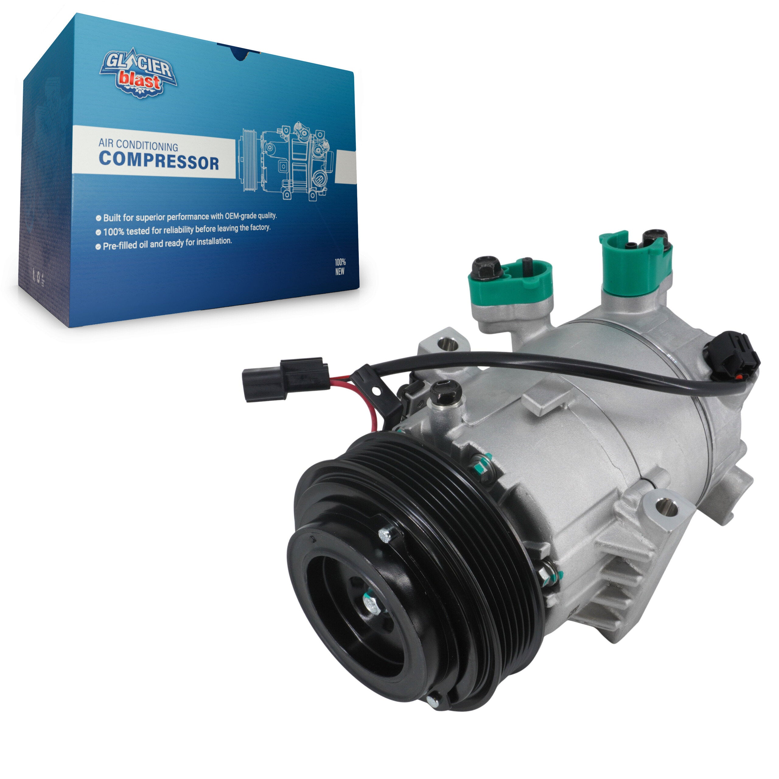 Glacier Blast GLB-HY13377 A/C Compressor for 2017-2020 Hyundai Elantra