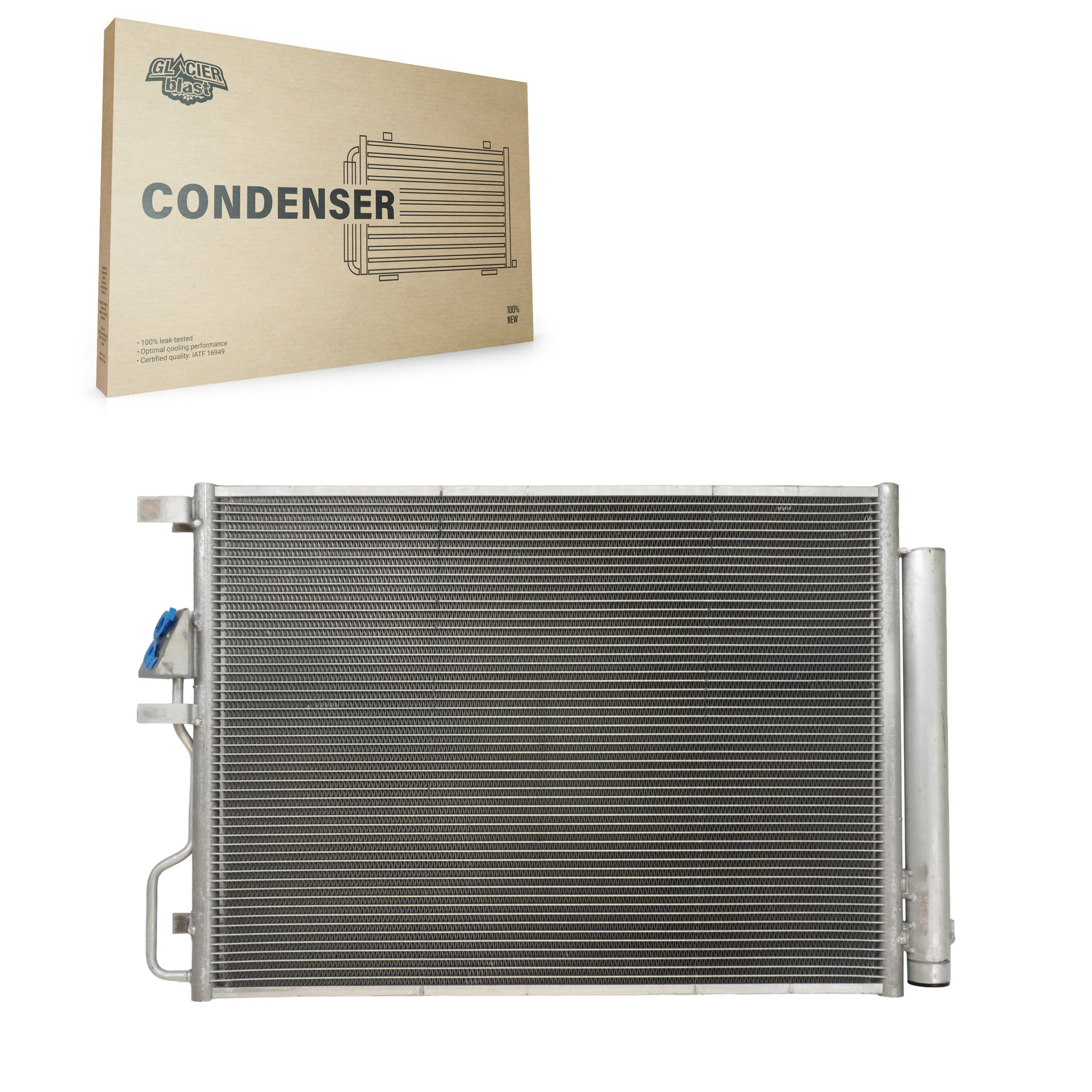Glacier Blast GLB-HY30035 A/C Condenser for 2016-2019 Kia Sportage, Hyundai Tucson