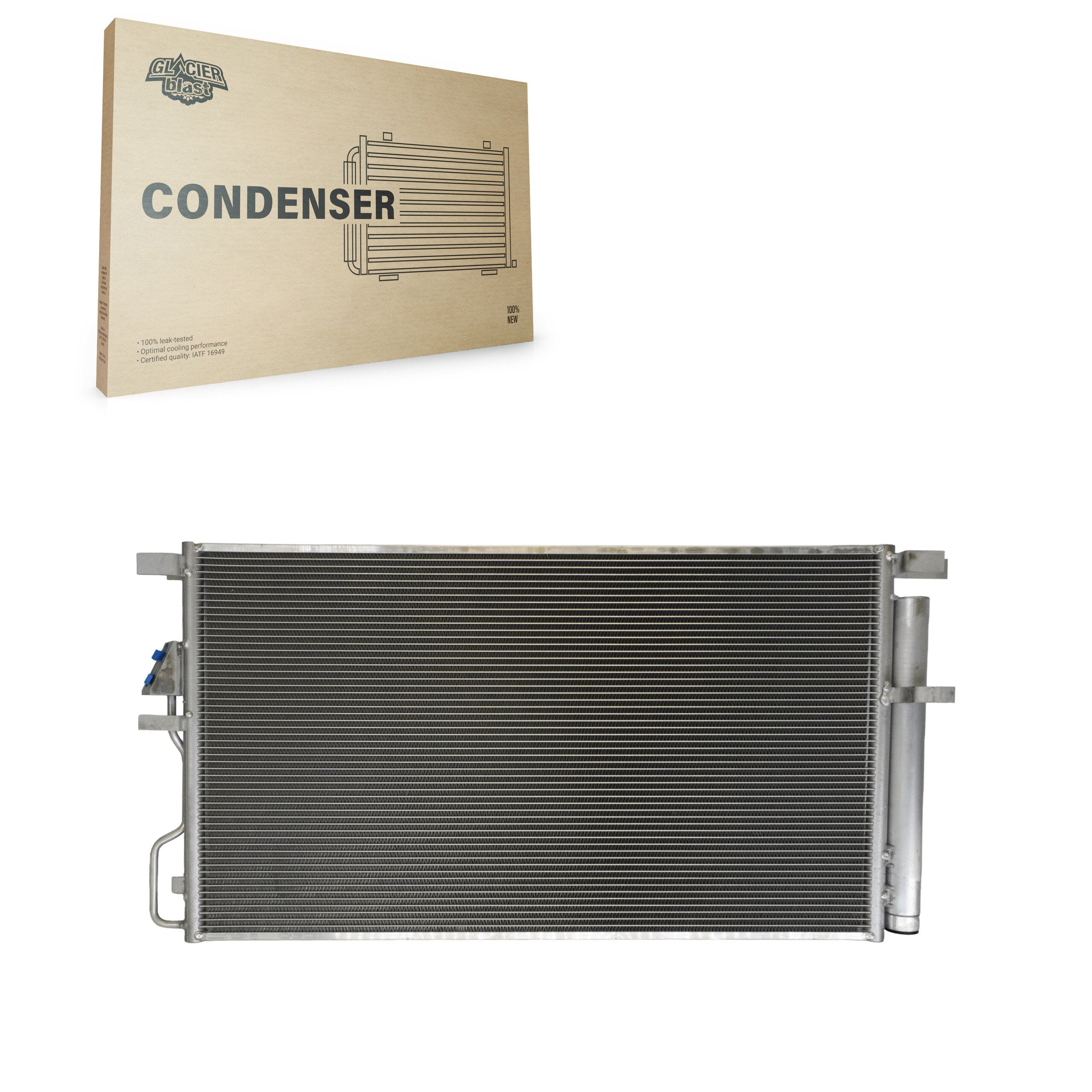 Glacier Blast GLB-HY30141 A/C Condenser for 2019-2022 Kia Sportage, Hyundai Tucson