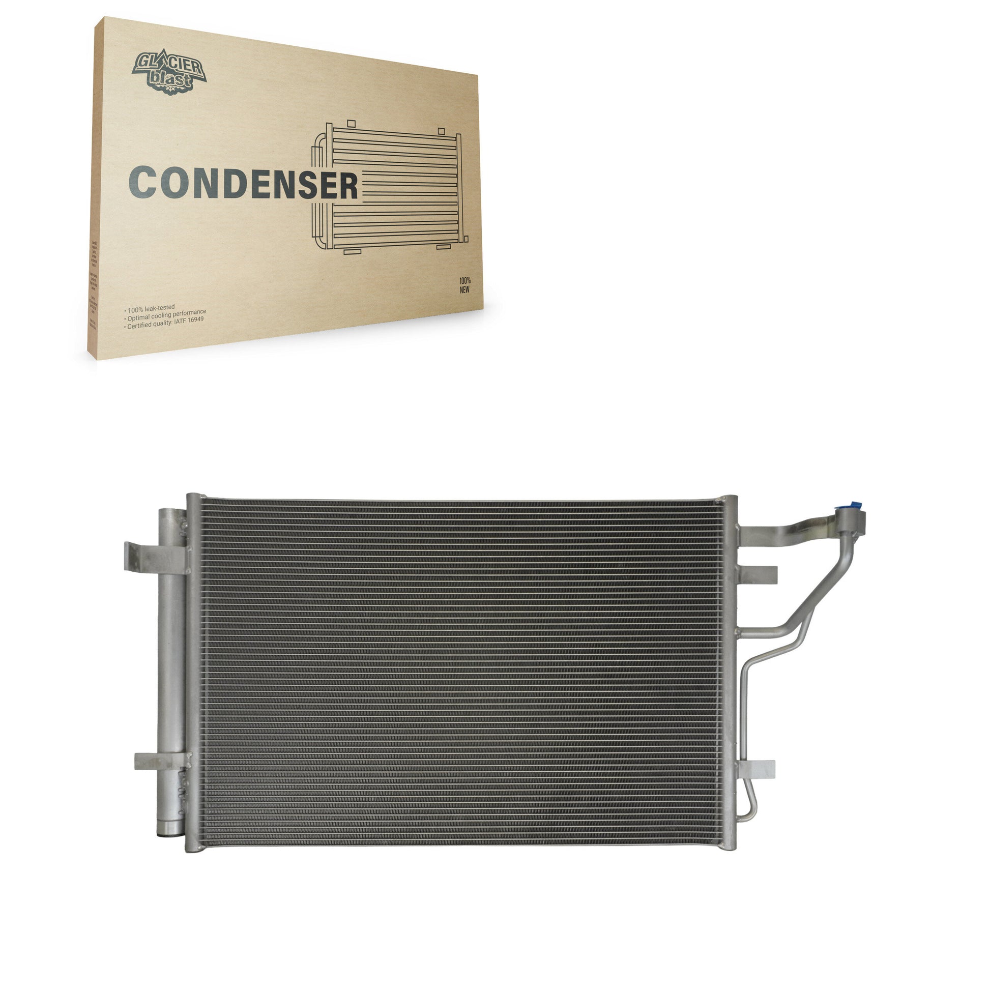 Glacier Blast GLB-HY3591 A/C Condenser for 2007-2012 Hyundai Elantra