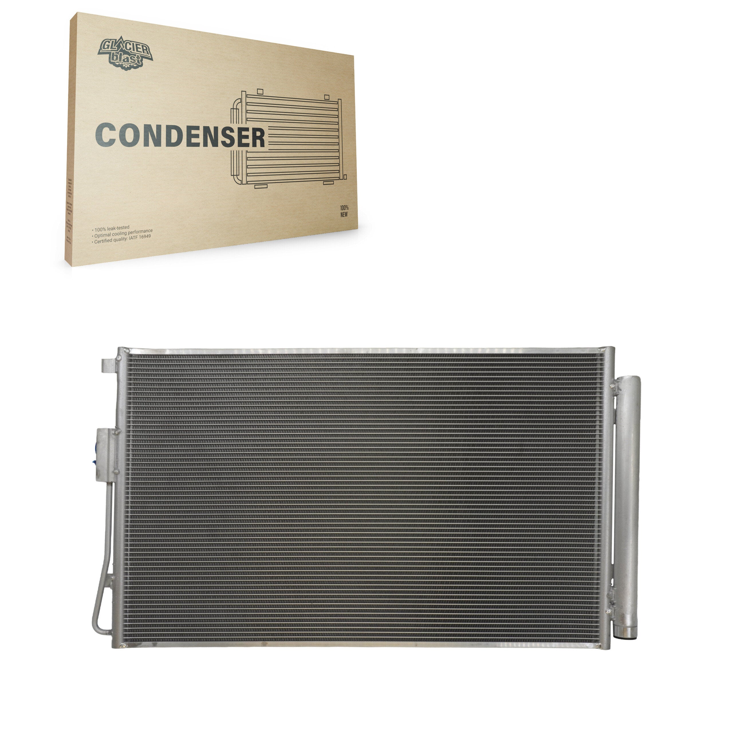 Glacier Blast GLB-HY4227 A/C Condenser for 2013-2019 Hyundai Santa Fe, Hyundai Santa Fe Sport and More