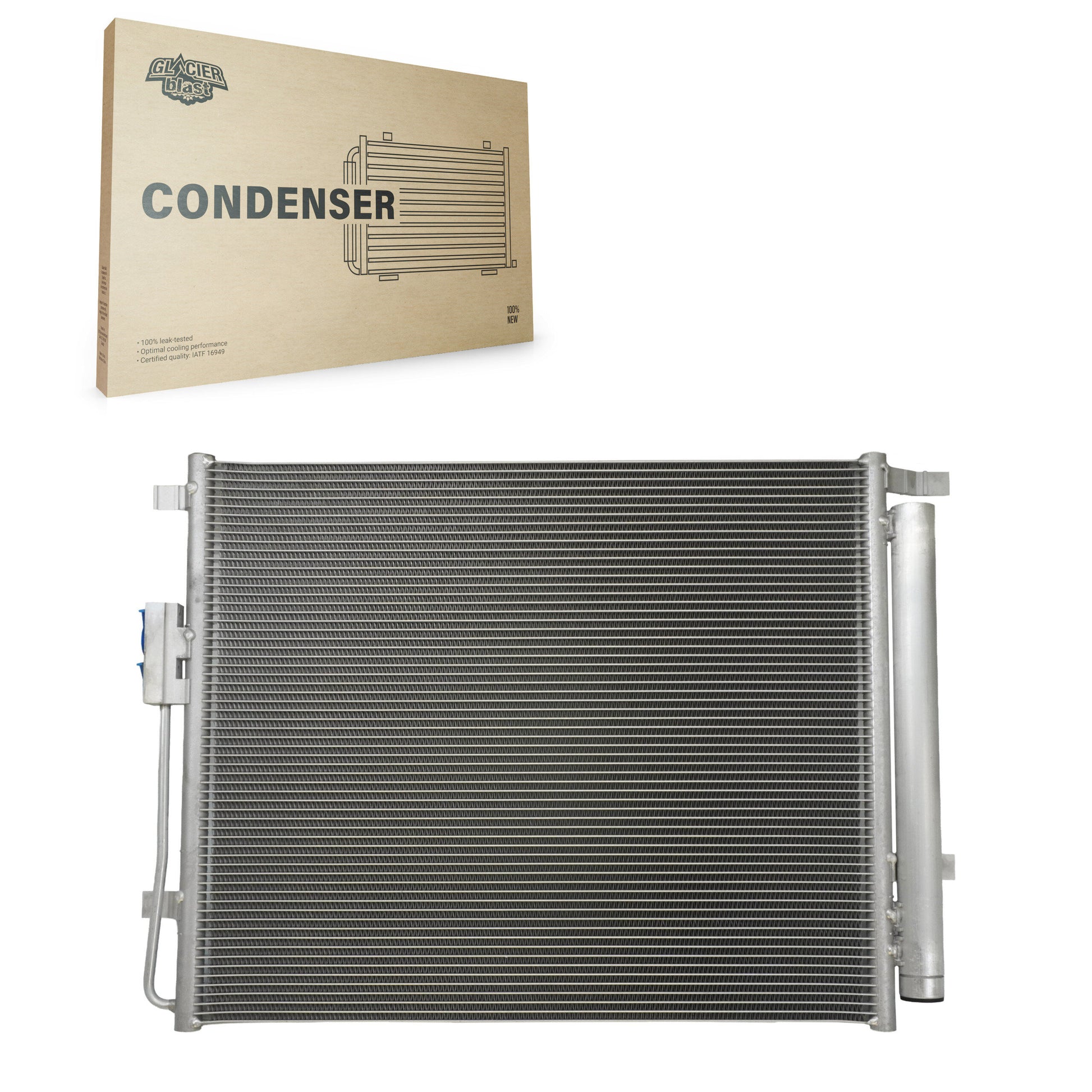 Glacier Blast GLB-HY4229 A/C Condenser for 2013-2018 Kia Sorento, Hyundai Santa Fe Sport