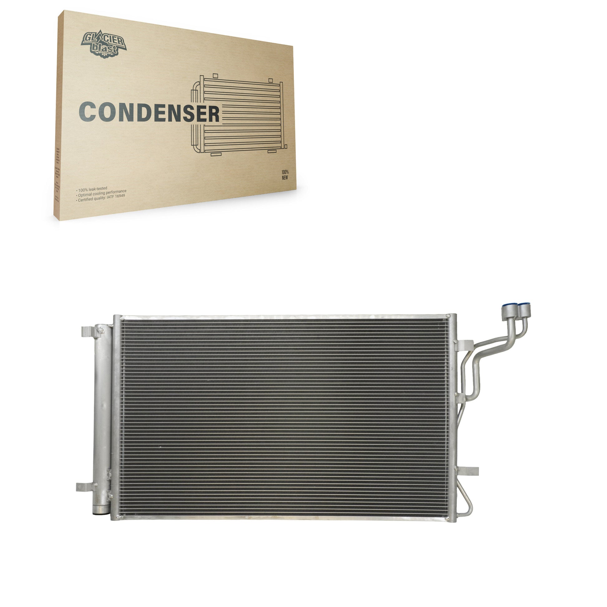 Glacier Blast GLB-KA30150 A/C Condenser for 2019-2024 Kia Soul, Hyundai Veloster