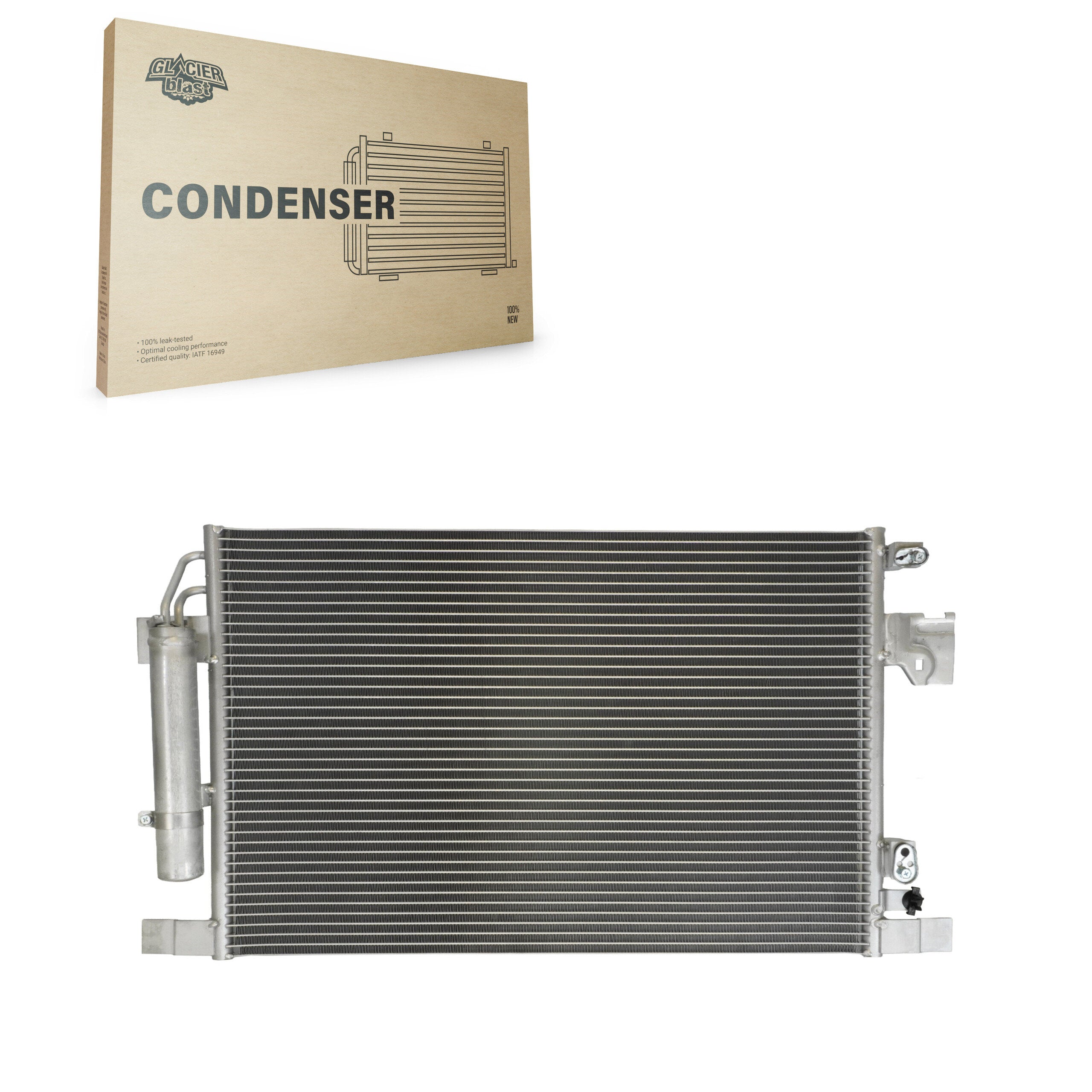 Glacier Blast GLB-MI3747 A/C Condenser for 2007-2024 Mitsubishi Outlander Sport, Mitsubishi RVR and More