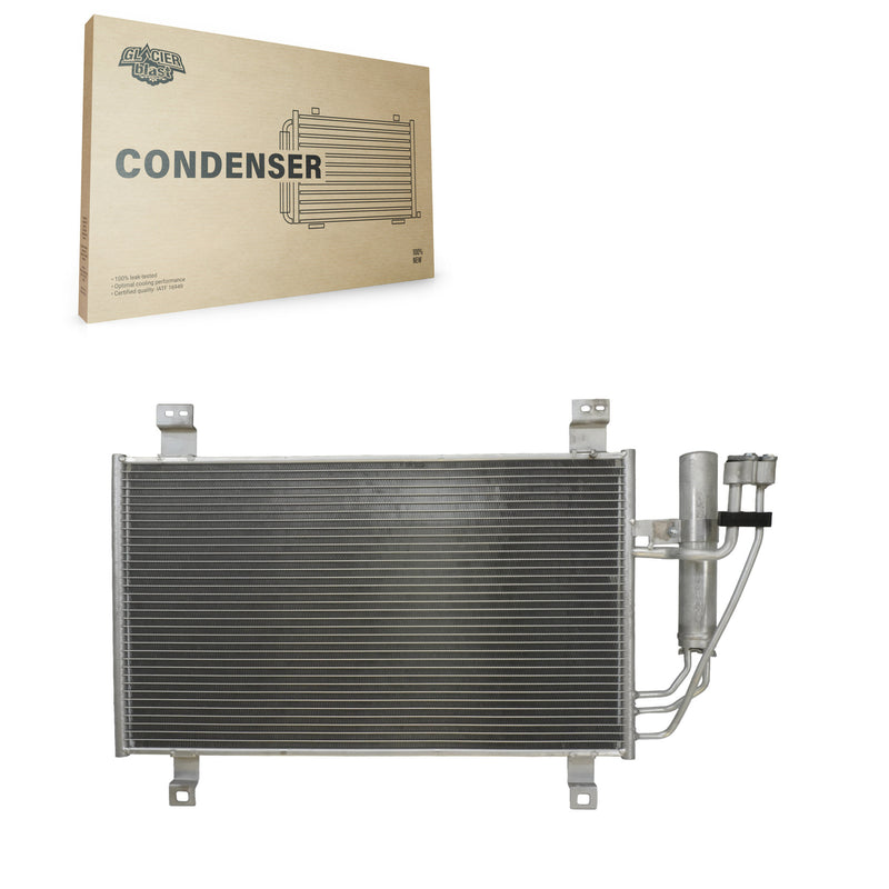 Glacier Blast GLB-MZ30009 A/C Condenser for 2016-2022 Toyota Yaris iA, Mazda CX-3 and More