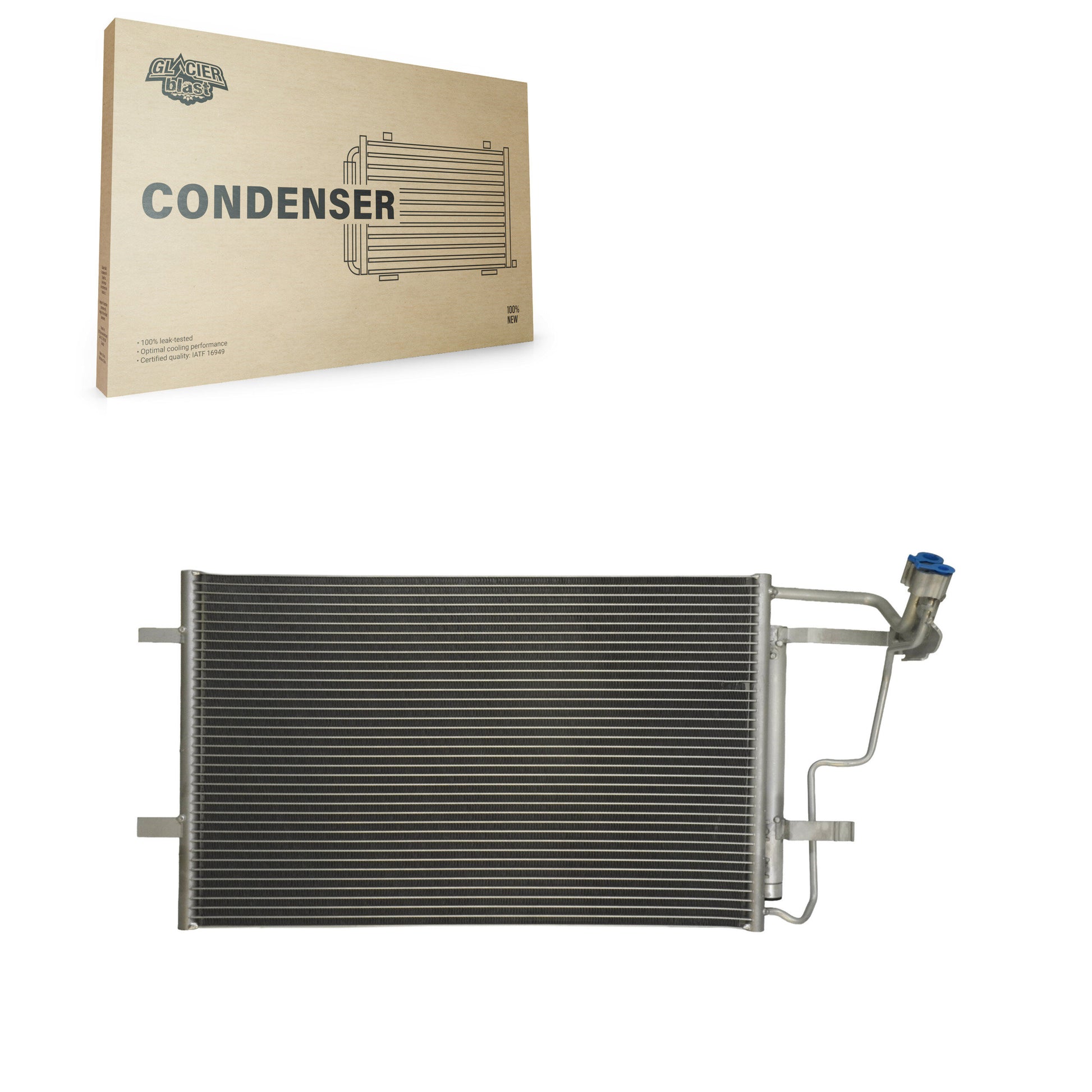 Glacier Blast GLB-MZ3866 A/C Condenser for 2010-2013 Mazda 3, Mazda 3 Sport