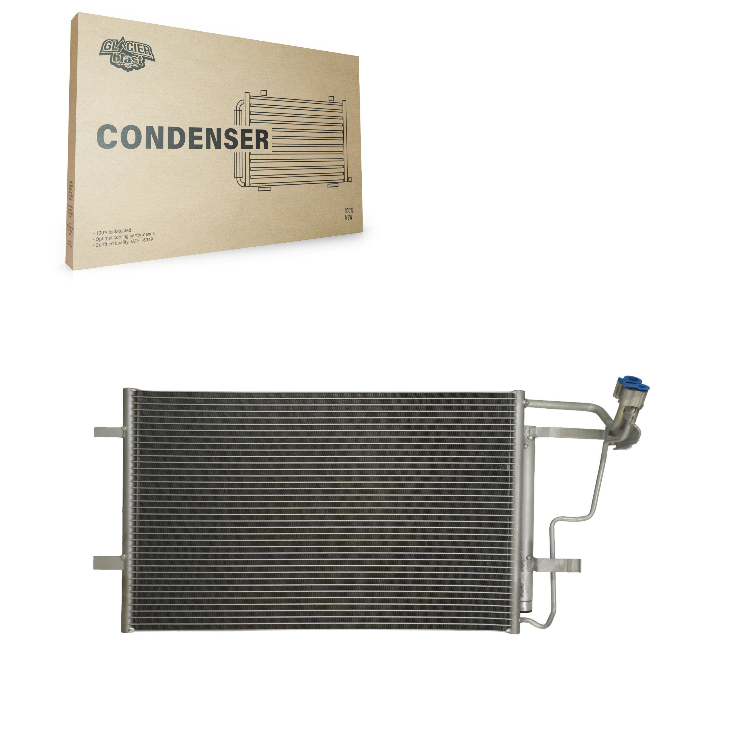 Glacier Blast GLB-MZ3866 A/C Condenser for 2010-2013 Mazda 3, Mazda 3 Sport