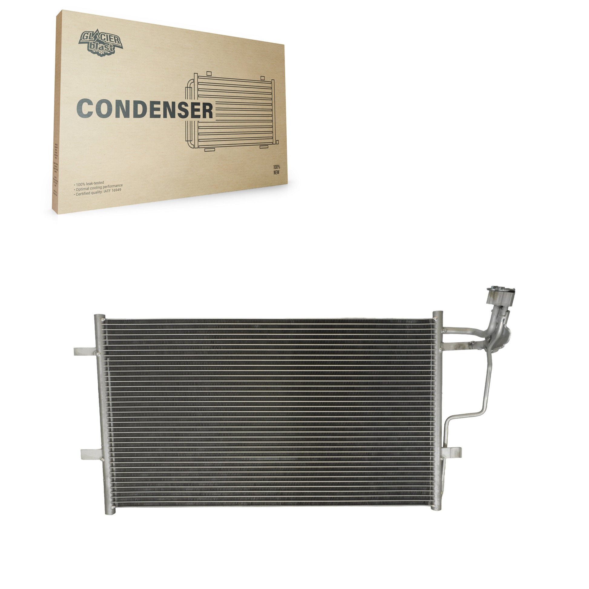 Glacier Blast GLB-MZ3867 A/C Condenser for 2010-2013 Mazda 3, Mazda 3 Sport