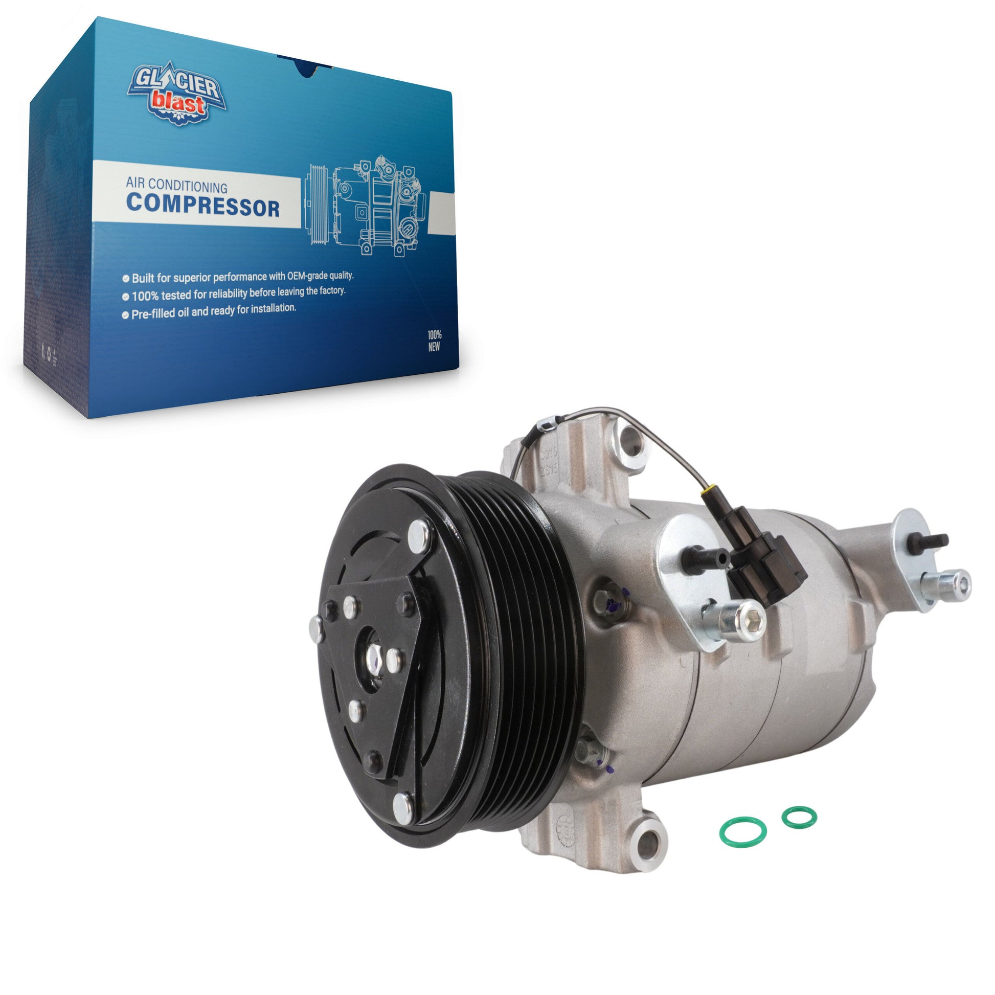 Glacier Blast GLB-NI12312 A/C Compressor for 2005-2019 Suzuki Equator, Nissan Frontier and More